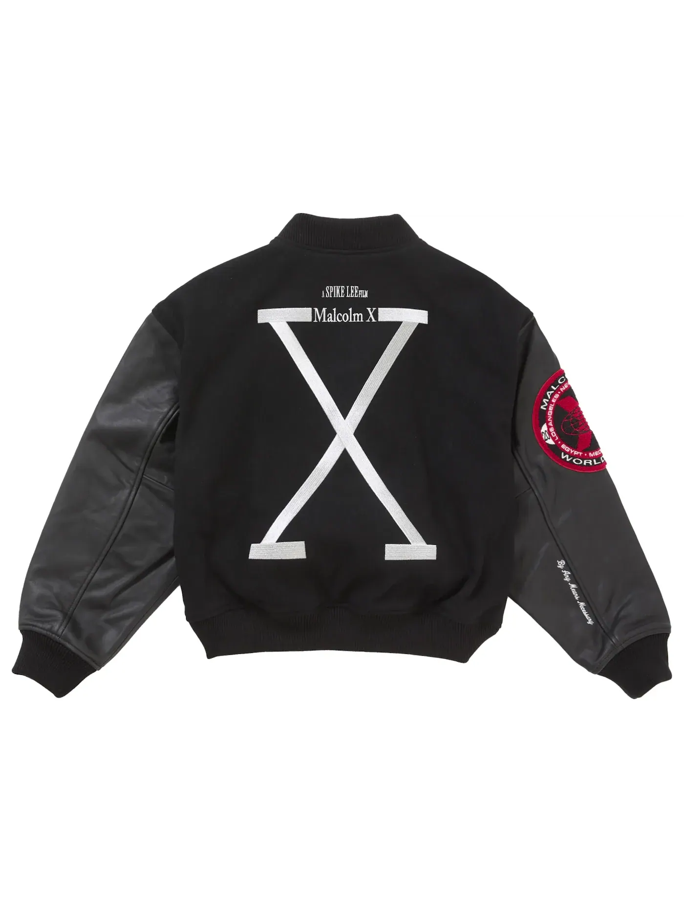 Мужская ветровка с принтом Malcolm X Supreme — изображение 3 из 3, черный