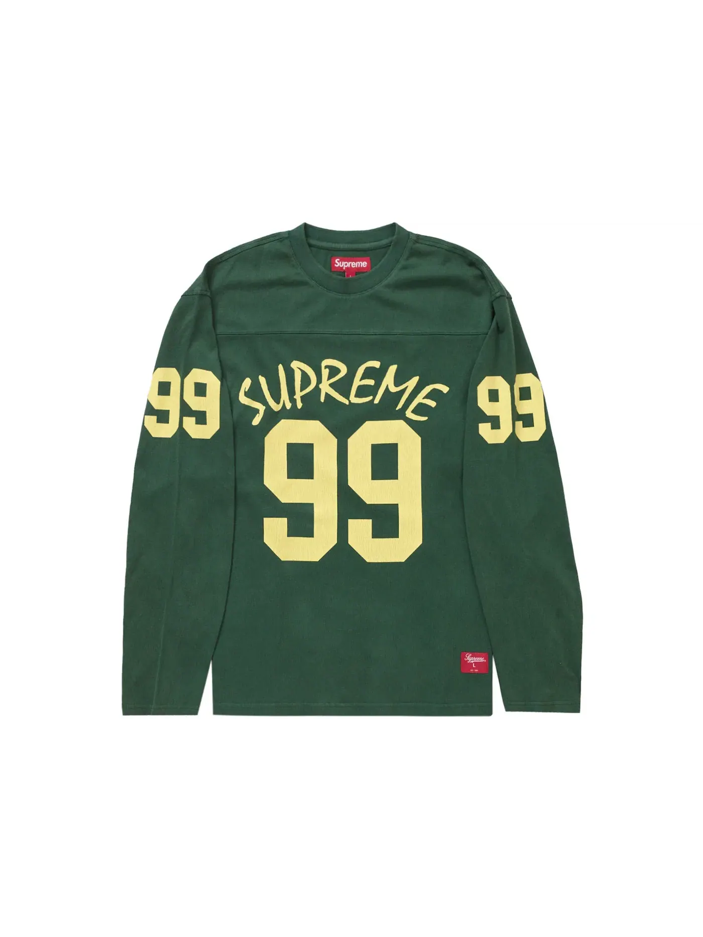 Мужская футболка с длинным рукавом с принтом Supreme Top — изображение 1 из 2, зеленый
