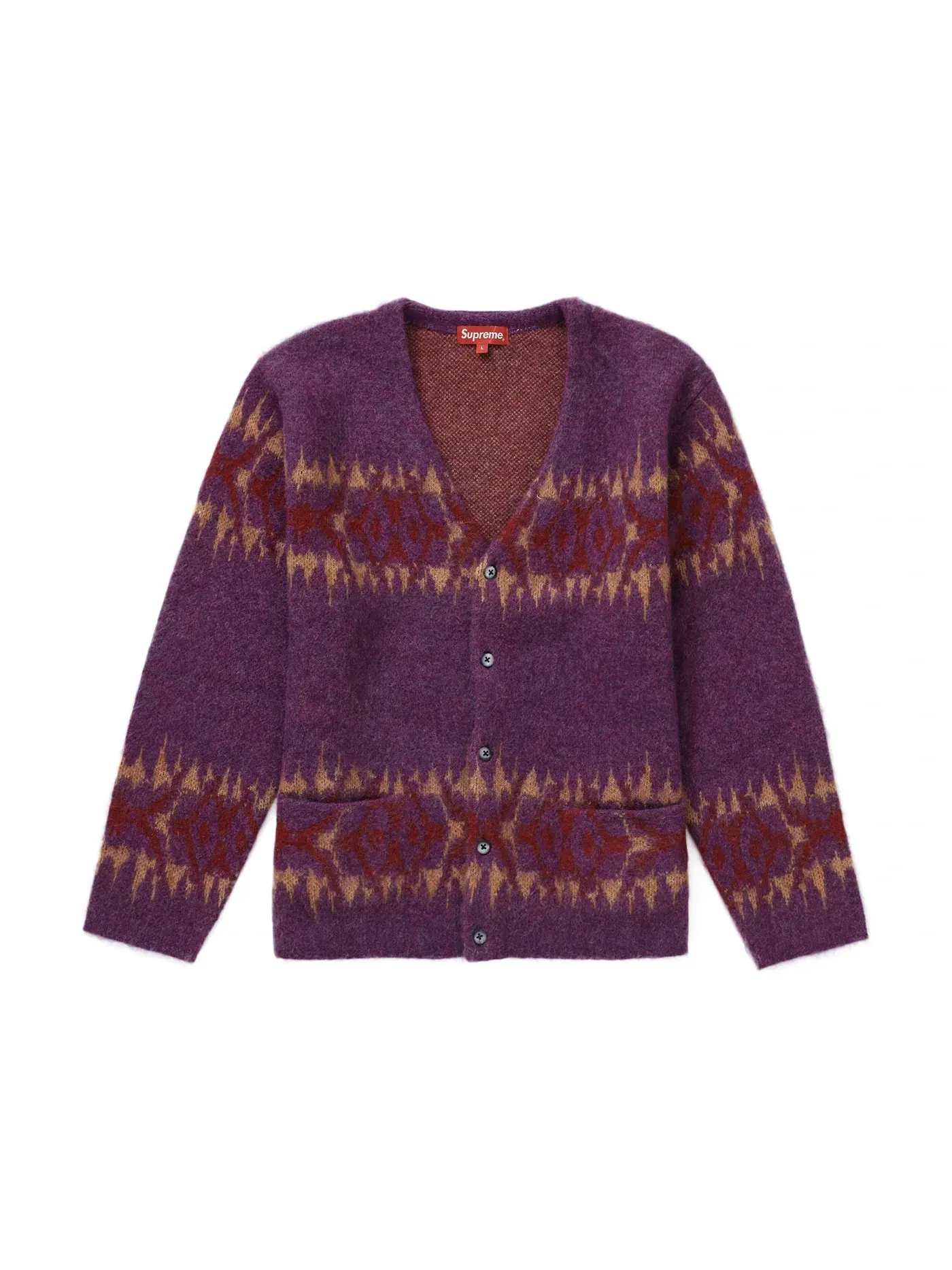 Мужской кардиган с принтом Cardigan Supreme — изображение 1 из 1, сливавый