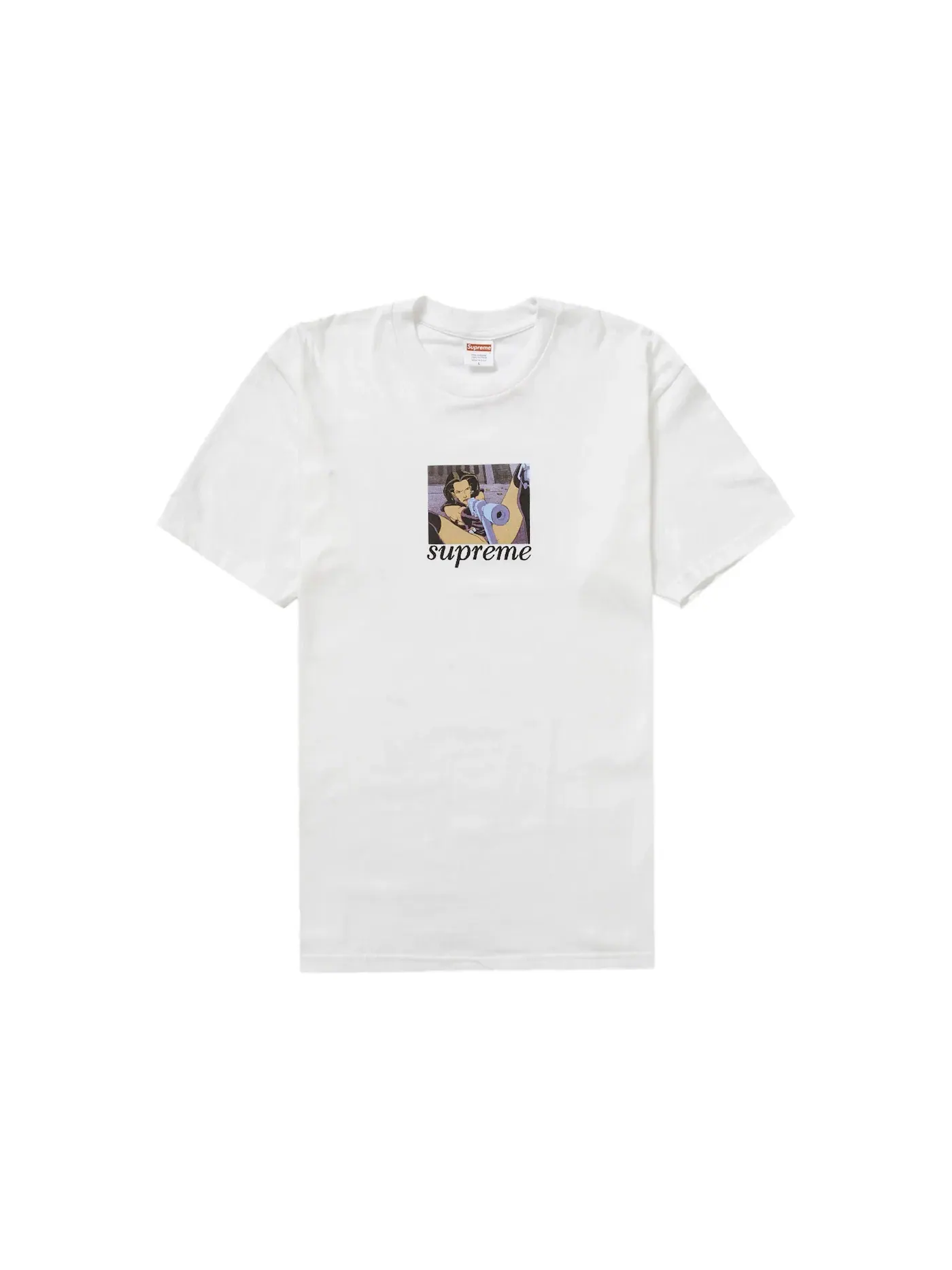 Мужская футболка с принтом Supreme Aeon Flux Gun Tee Supreme — изображение 1 из 1, белый