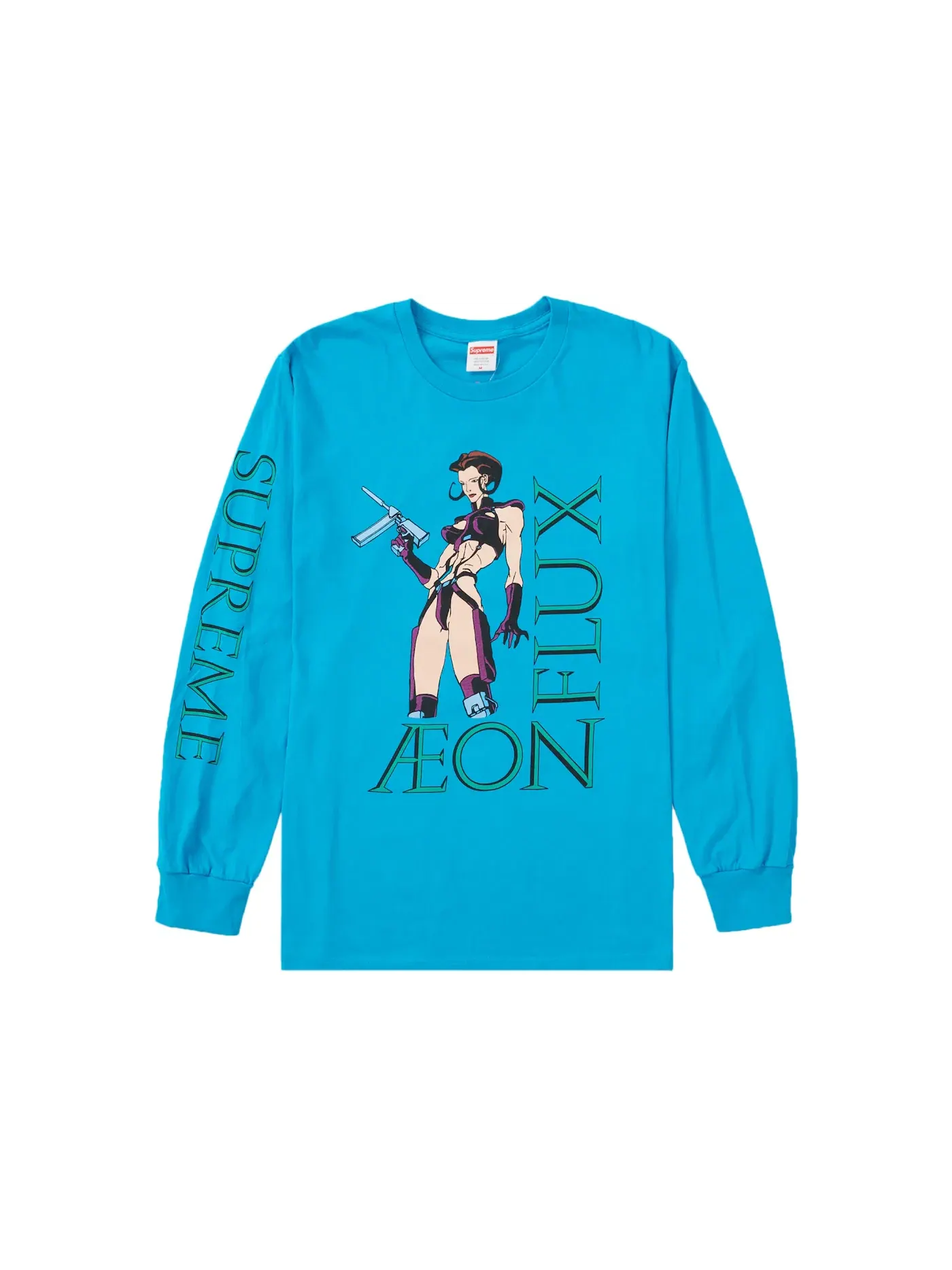 Мужская футболка с длинным рукавом Supreme Aeon Flux — изображение 1 из 1, яркий синий