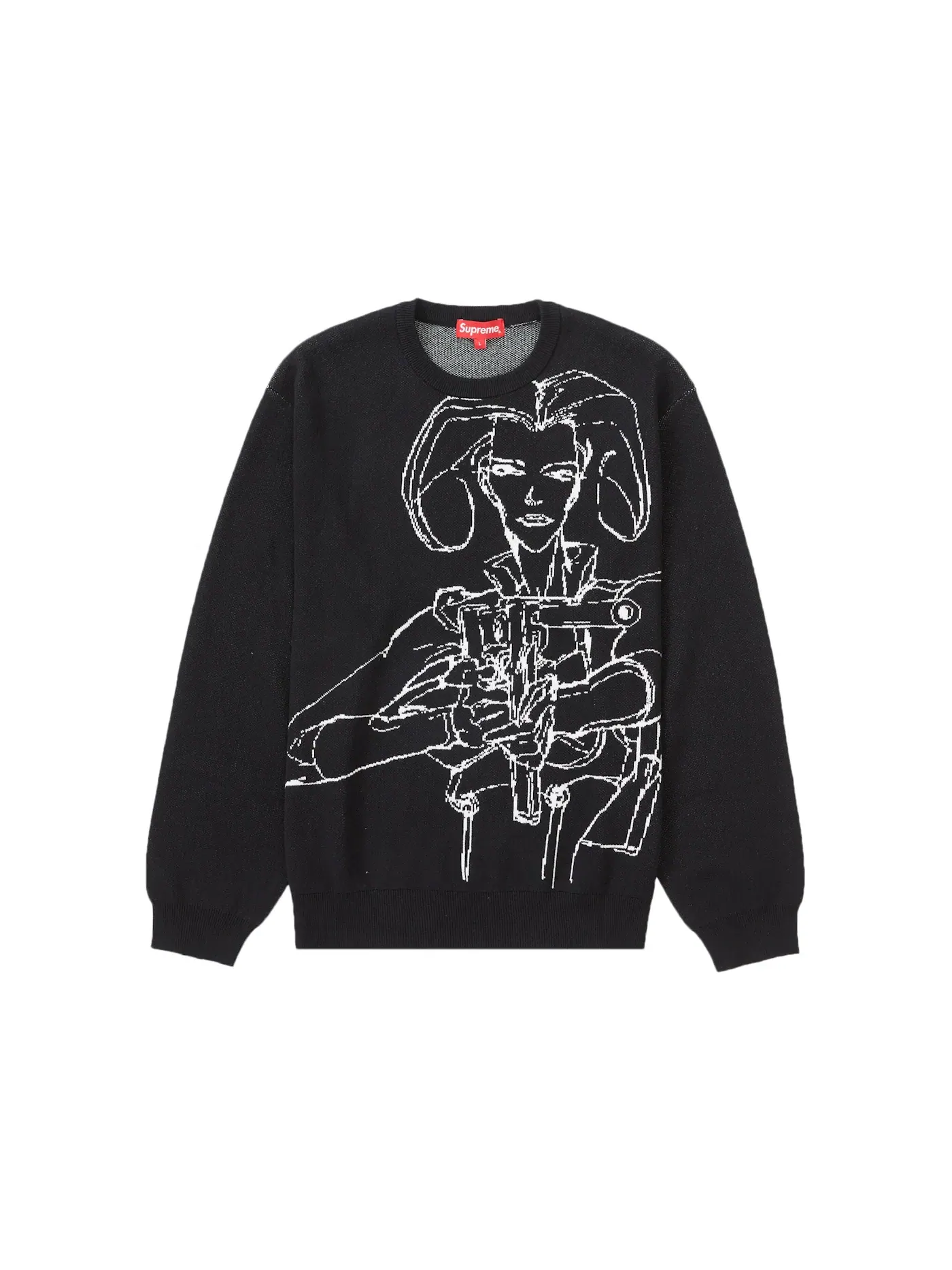 Мужской свитер с принтом Supreme Sweater — изображение 1 из 2, черный
