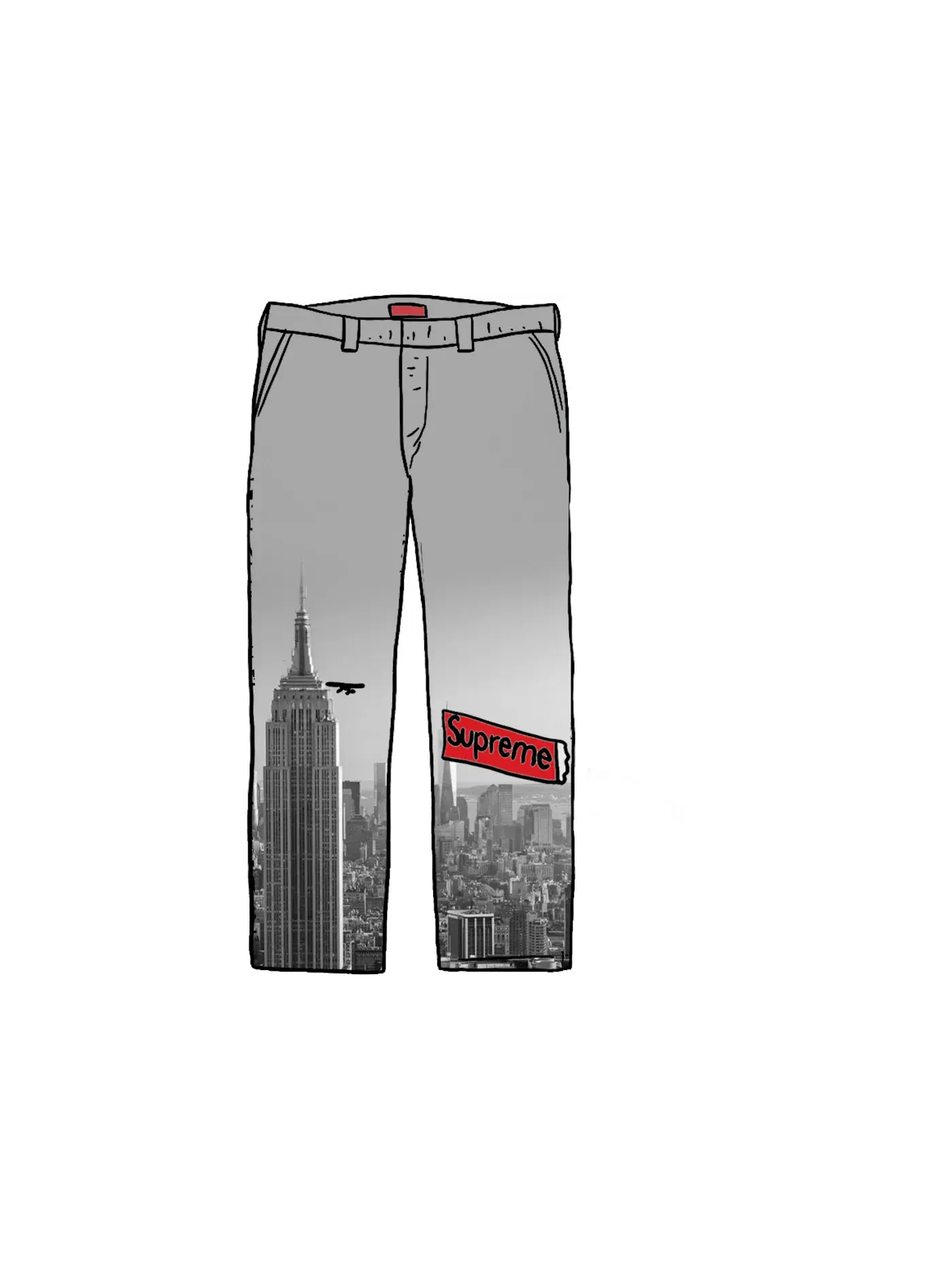 Мужские джинсы с принтом Supreme Jean — изображение 1 из 1, мульти