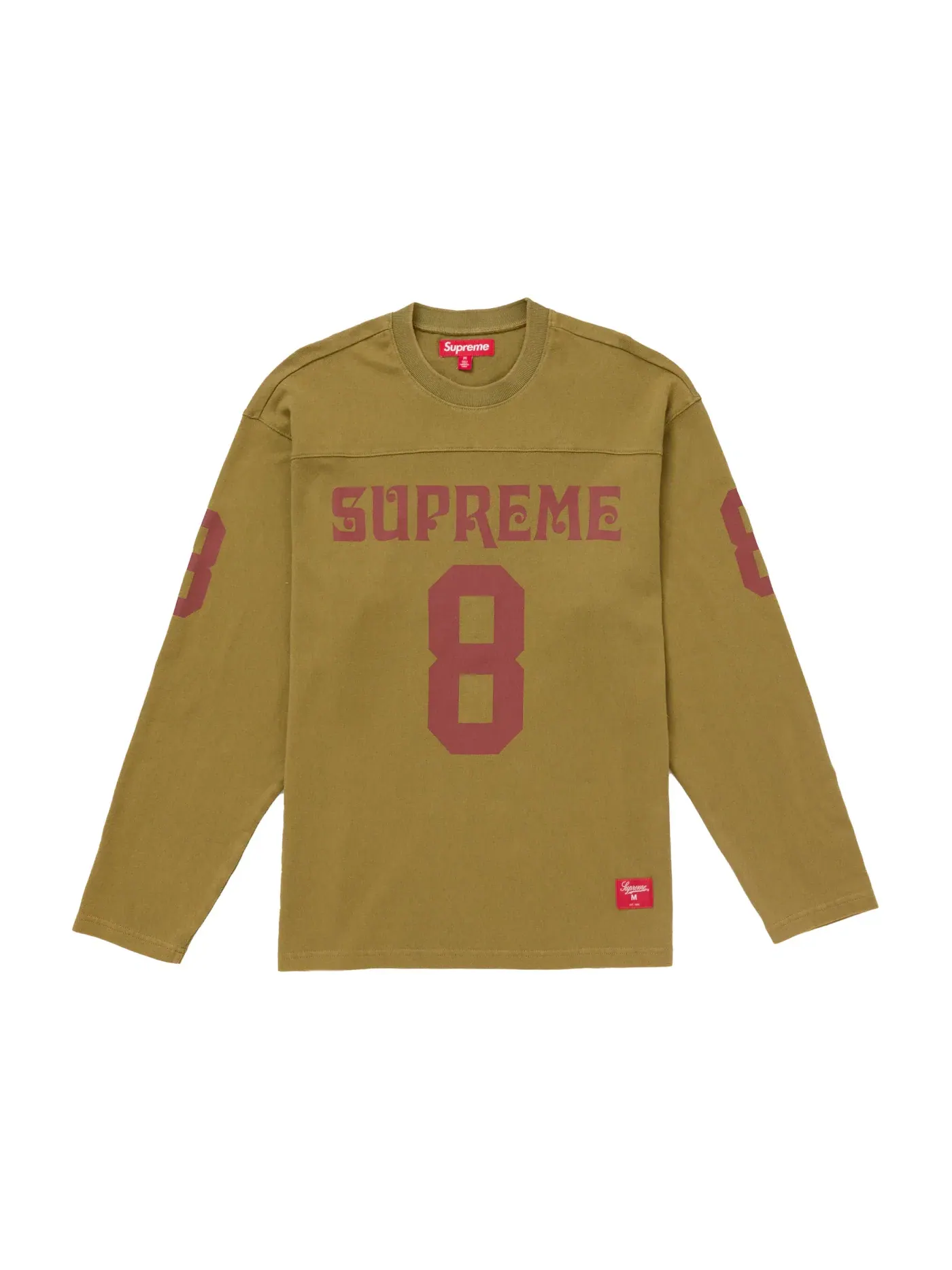 Мужская футболка с длинным рукавом Supreme Affiliated L/S Football Top — изображение 1 из 2, светлый оливковый