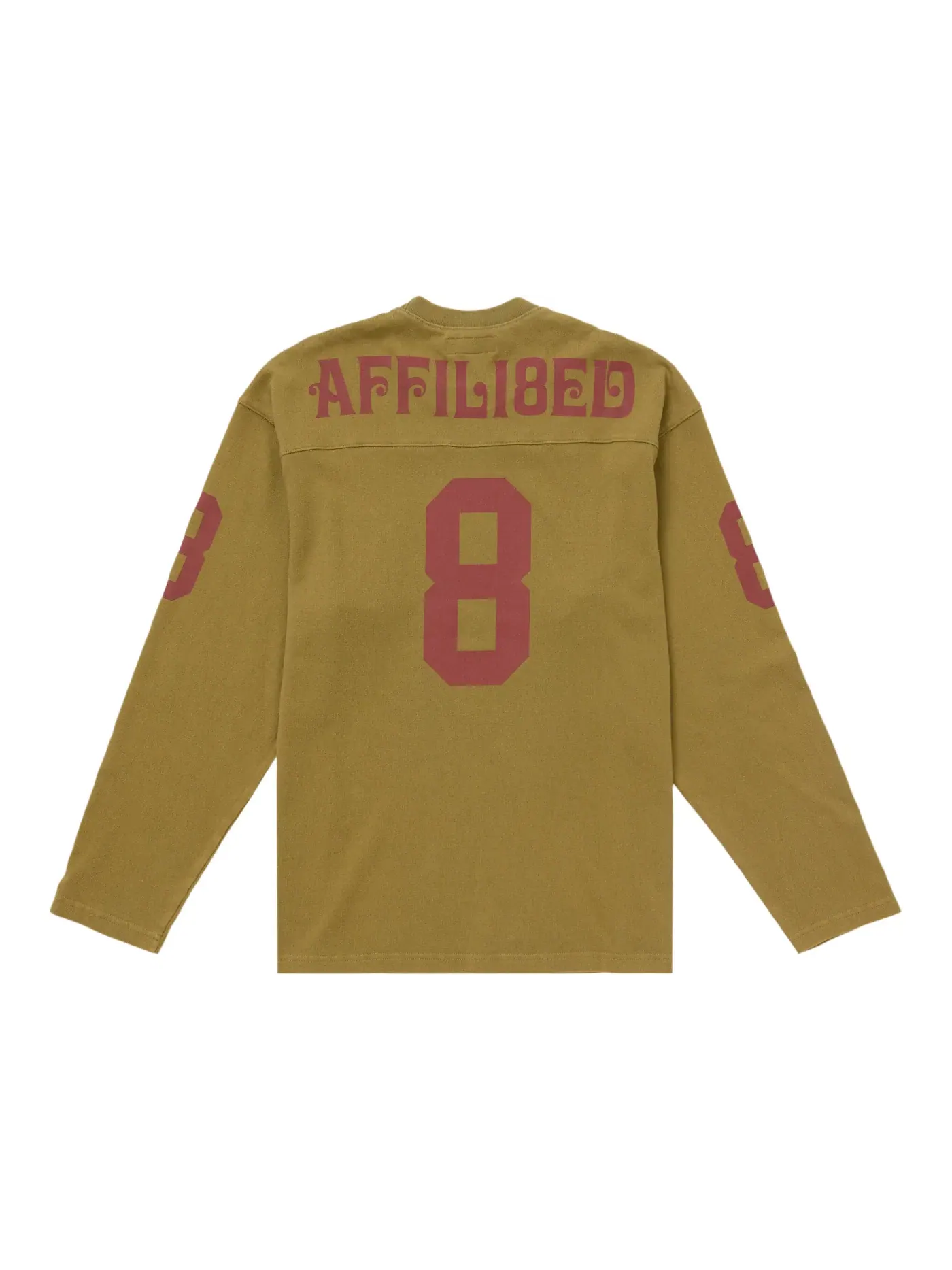 Мужская футболка с длинным рукавом Supreme Affiliated L/S Football Top — изображение 2 из 2, светлый оливковый