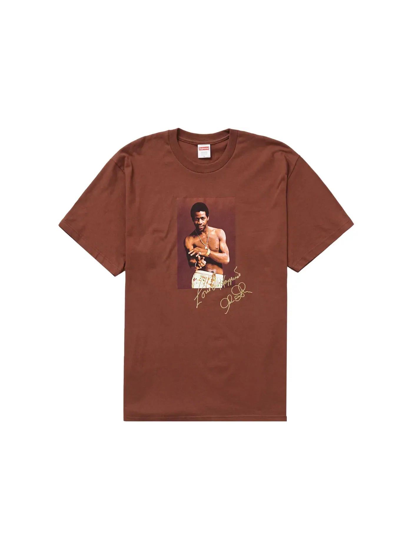 Мужская футболка с принтом Supreme Tee — изображение 1 из 1, коричневый