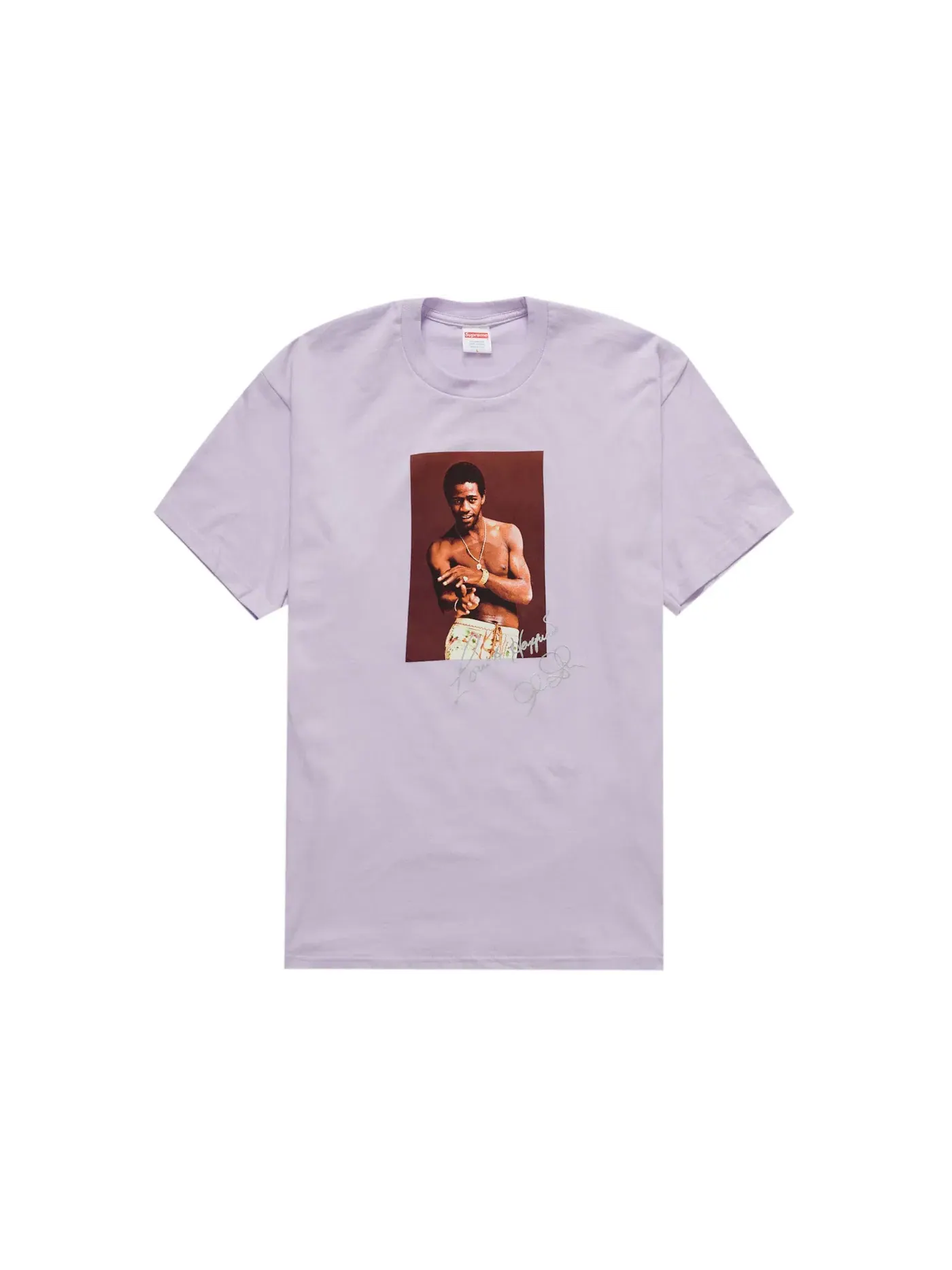 Мужская футболка с принтом Supreme Tee — изображение 1 из 1, светлый фиолетовый