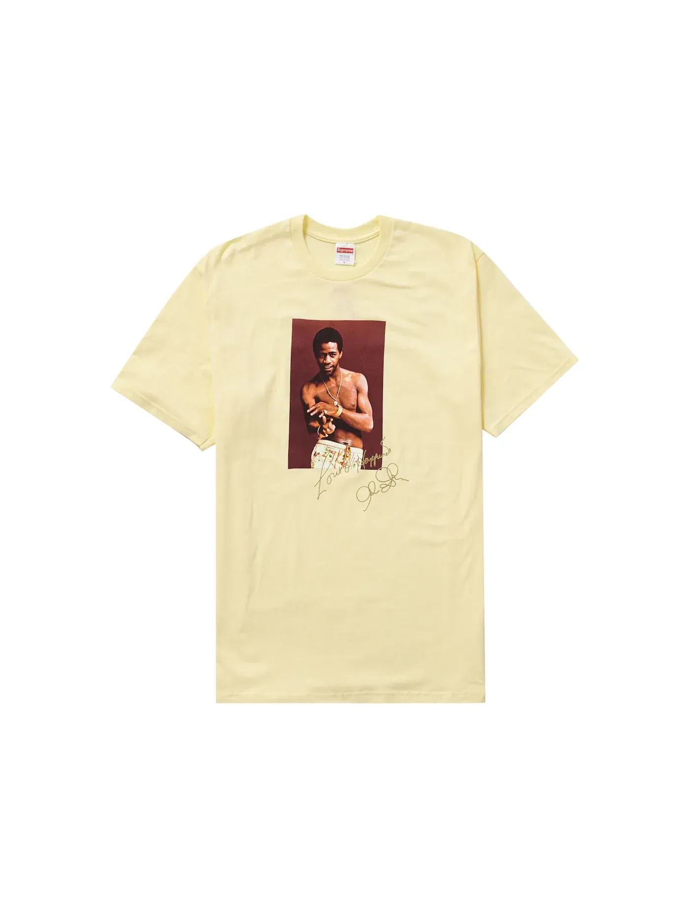 Мужская футболка с принтом Supreme Pale Yellow — изображение 1 из 1