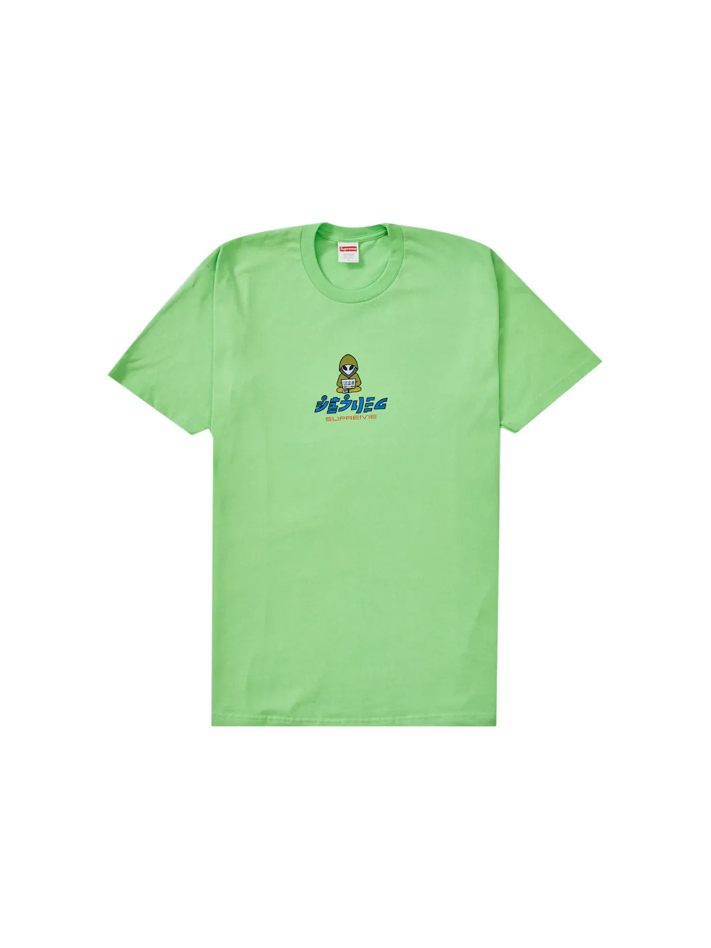 Мужская футболка с принтом Supreme Tee — изображение 1 из 1, лаймовый