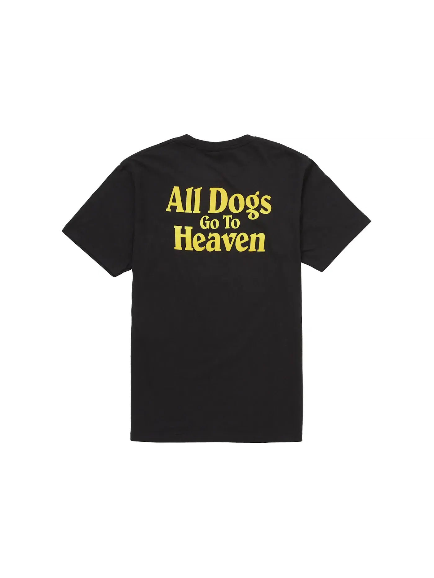 Мужская футболка с принтом All Dogs Go To Heaven Supreme — изображение 2 из 2, черный
