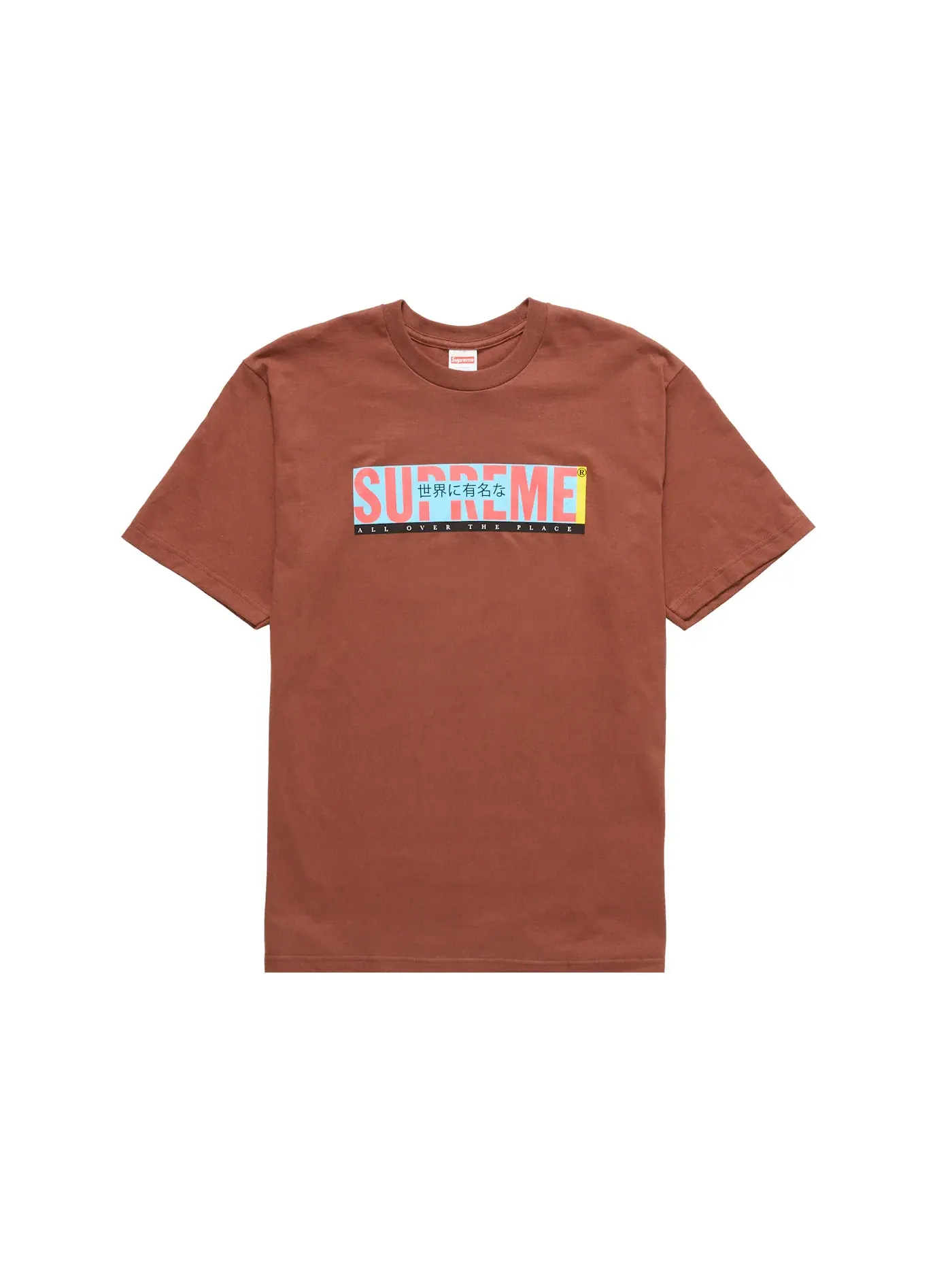 Мужская футболка с принтом Supreme Tee — изображение 1 из 1, коричневый