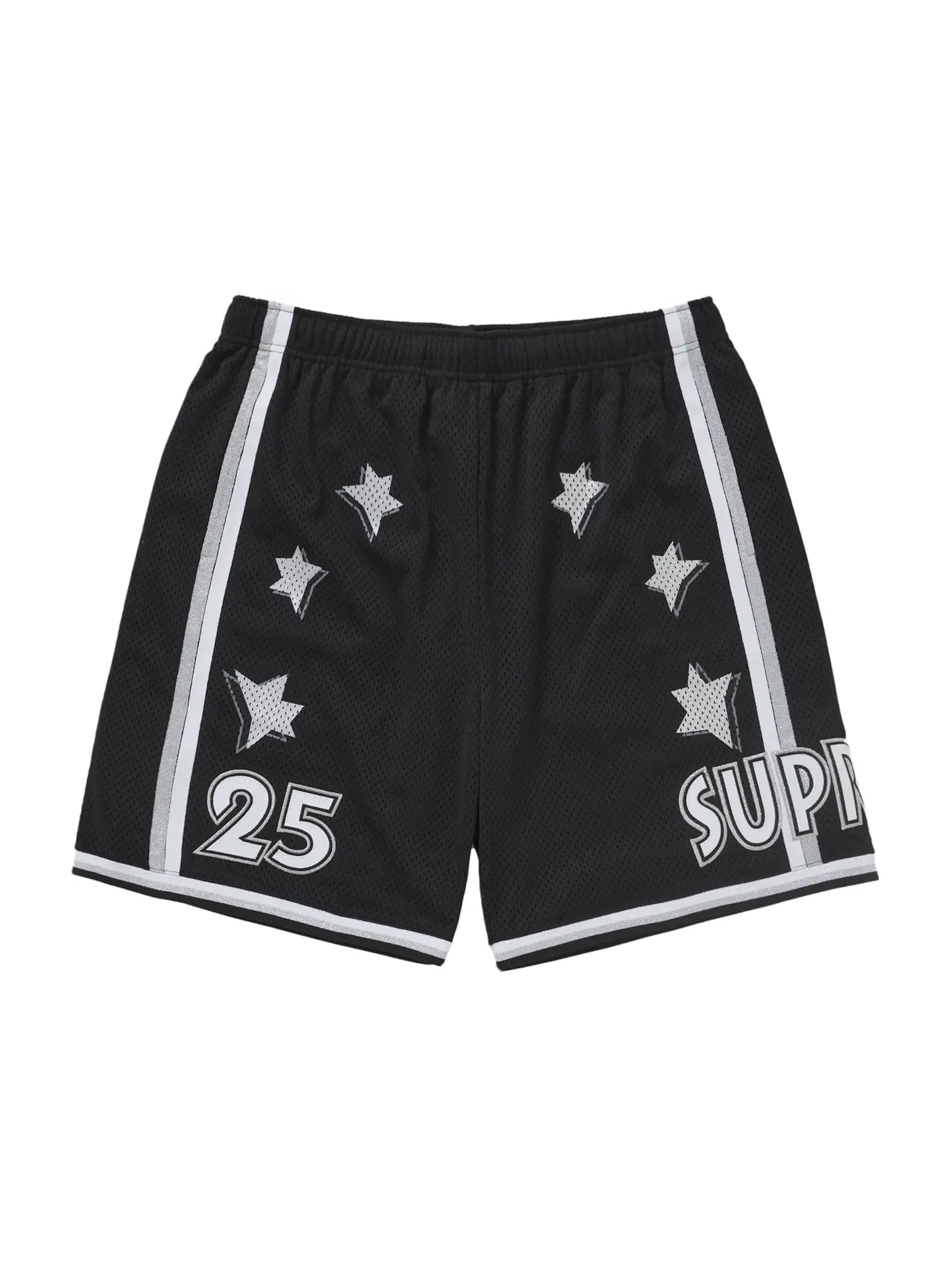 Мужские шорты баскетбольные с сетчатой тканью Supreme All Star Basketball Short (SS25) — изображение 1 из 3, черный