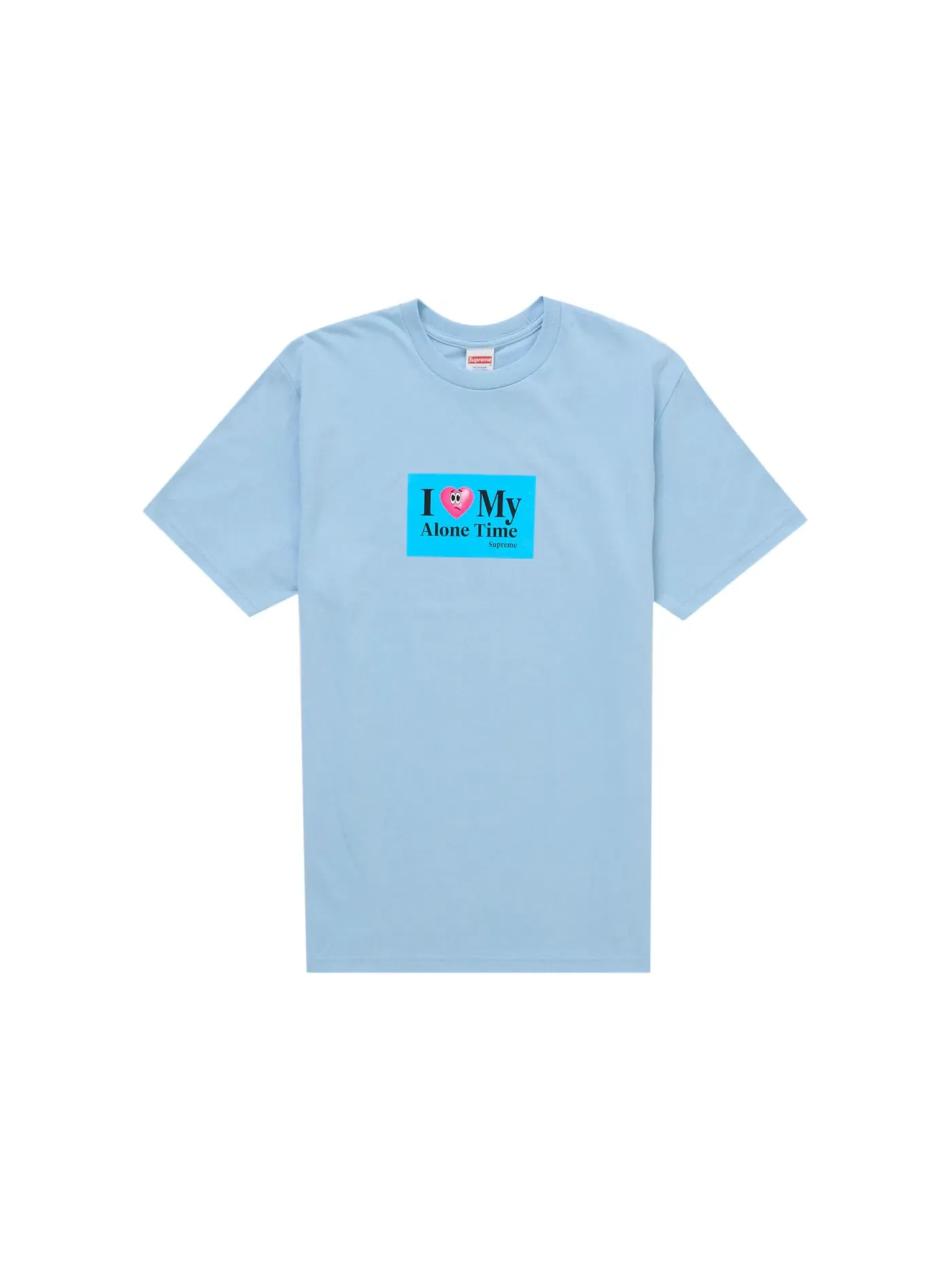 Мужская футболка с принтом Supreme Alone Time Tee Supreme — изображение 1 из 1, синий