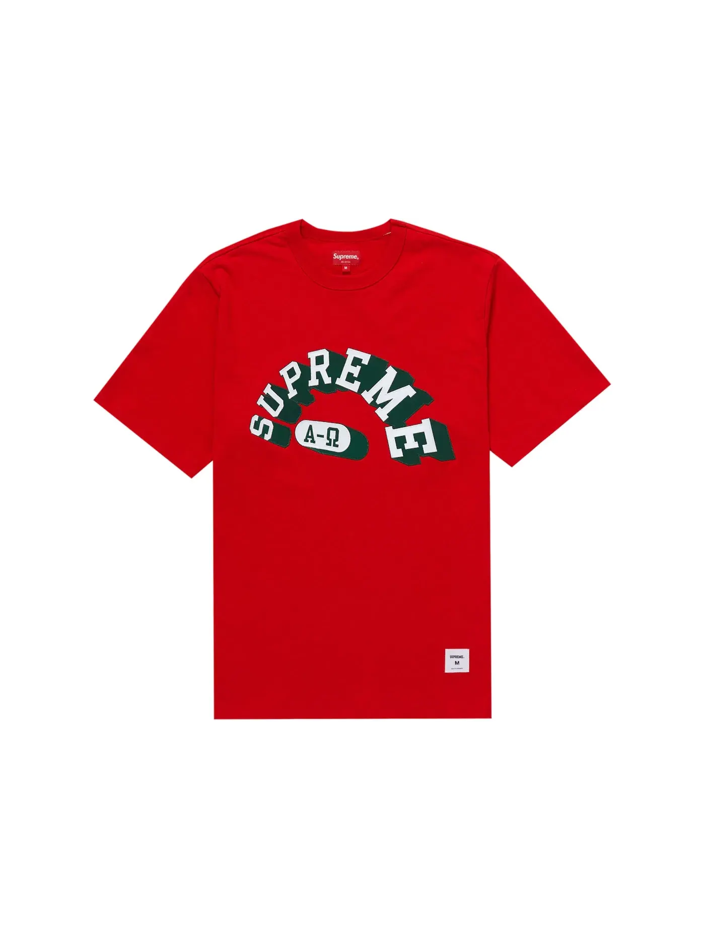 Мужская футболка Supreme Alpha Omega S/S Top Red — изображение 1 из 1, красный