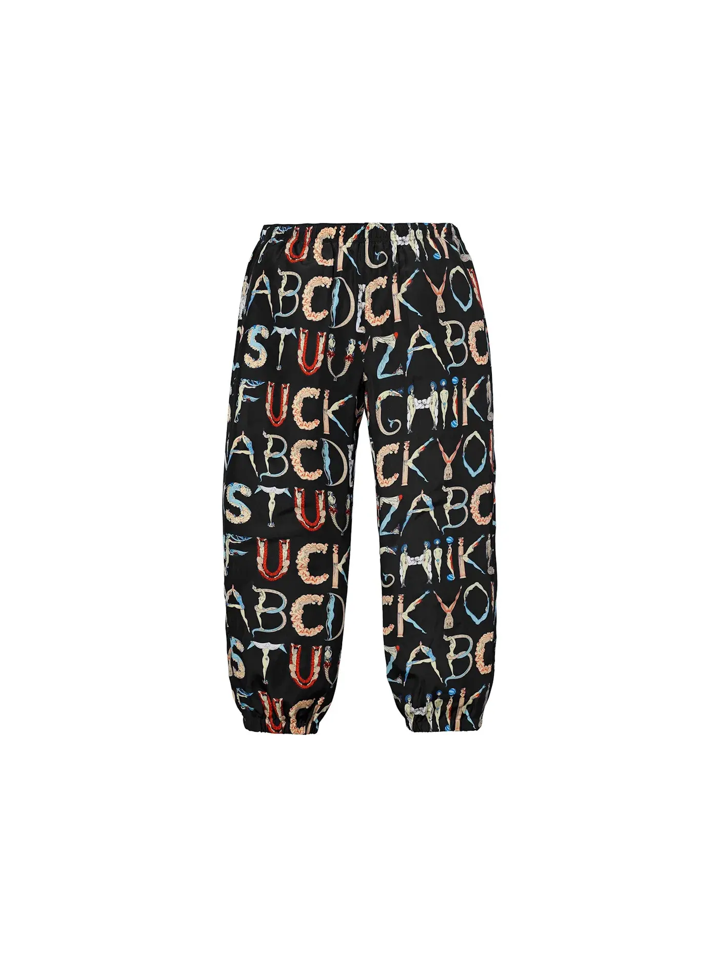 Мужские брюки с принтом Supreme Alphabet Silk Pant Supreme — изображение 1 из 2, черный