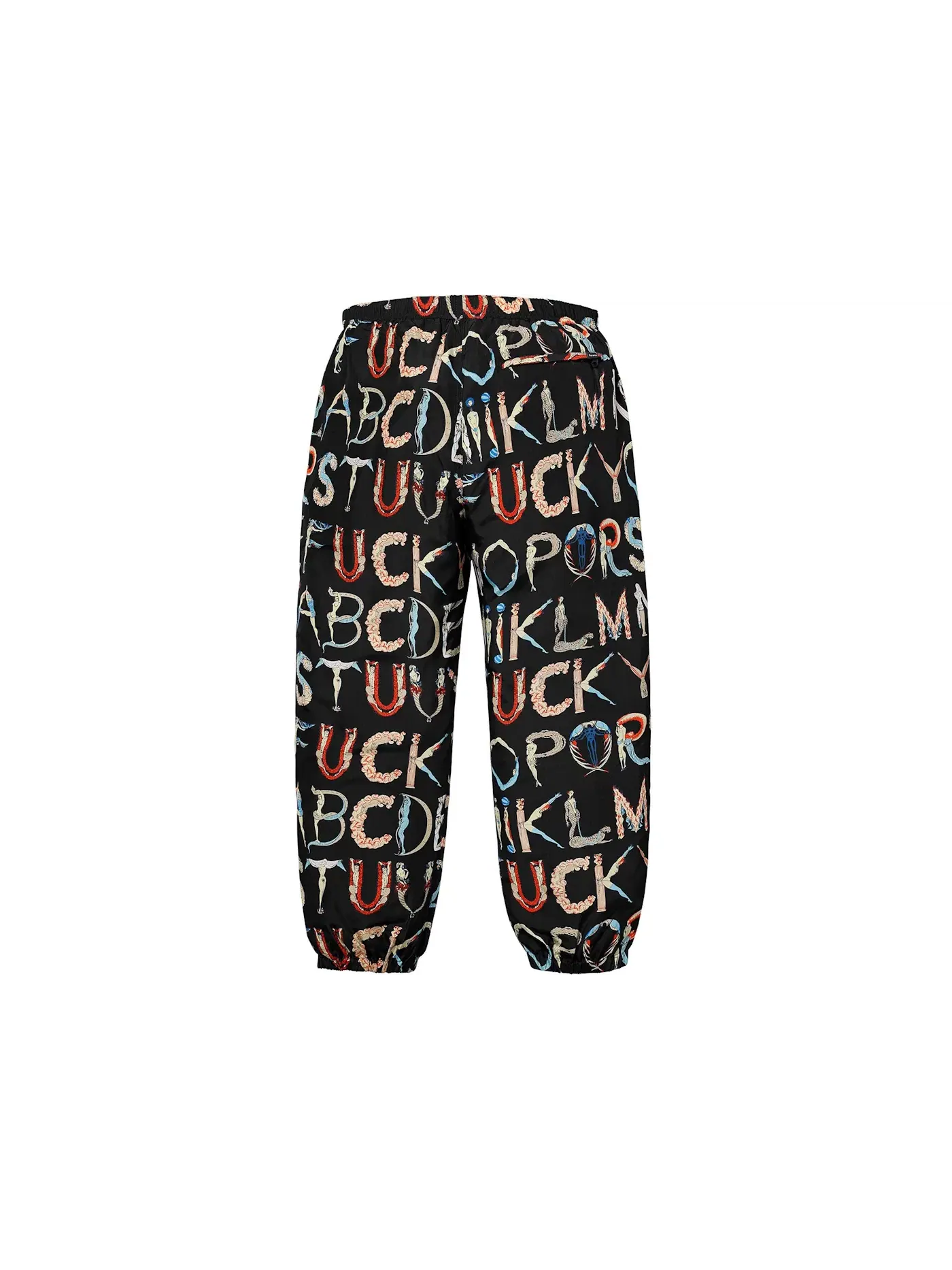 Мужские брюки с принтом Supreme Alphabet Silk Pant Supreme — изображение 2 из 2, черный