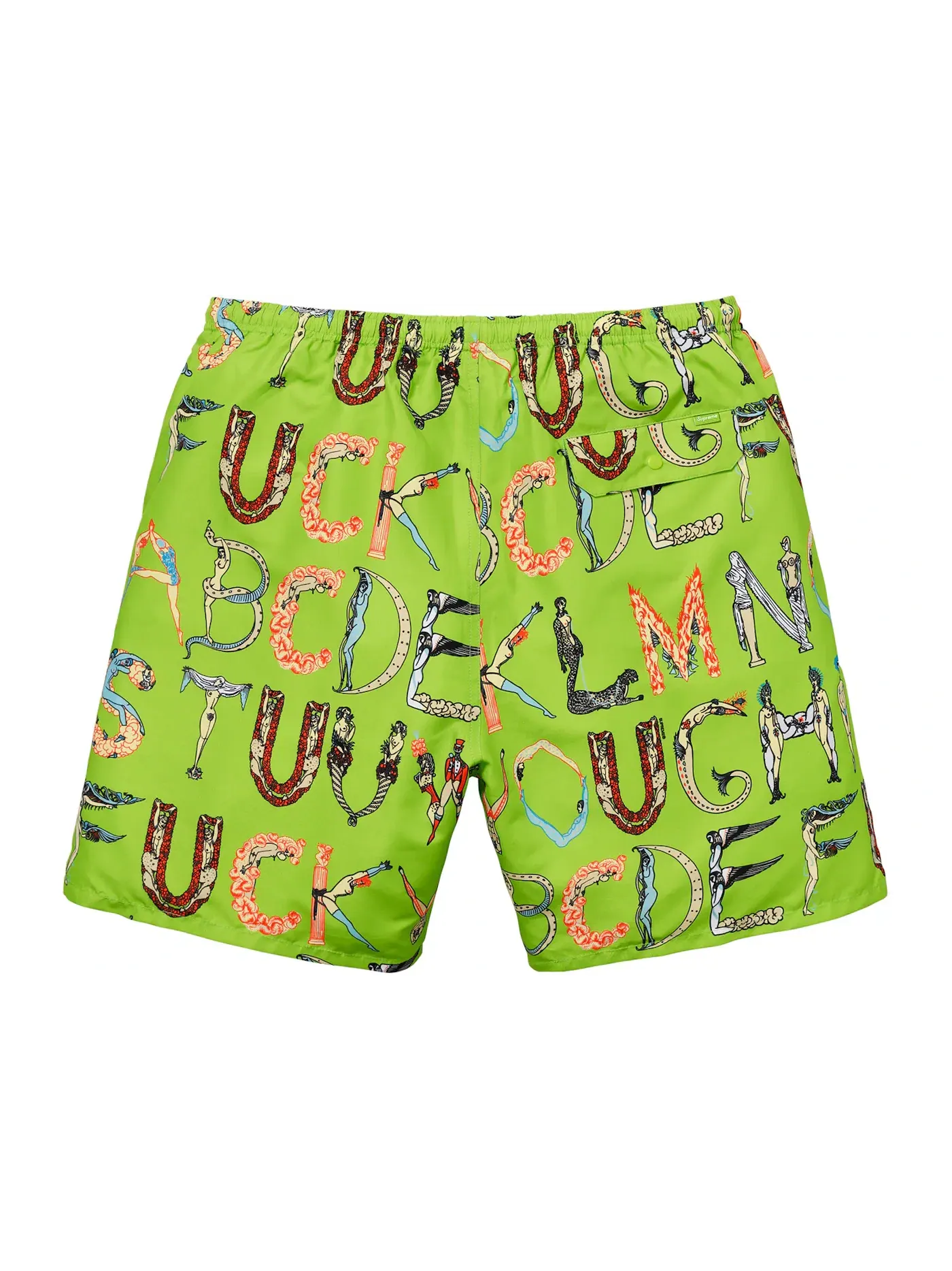 Мужские шорты с принтом Supreme Short — изображение 2 из 2, лаймовый