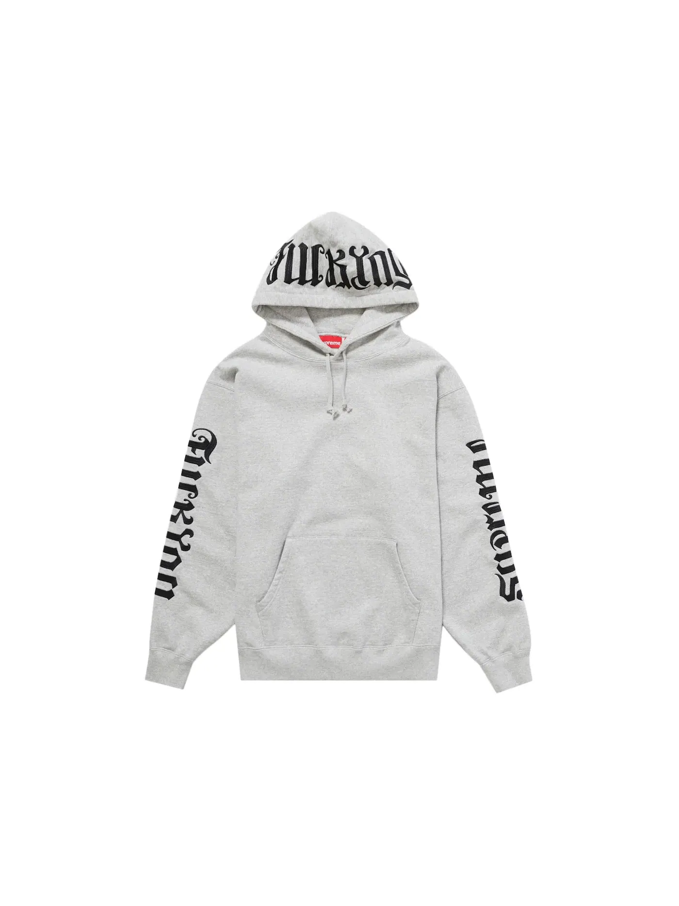 Мужская худи с капюшоном Ambigram Supreme — изображение 1 из 2, серый