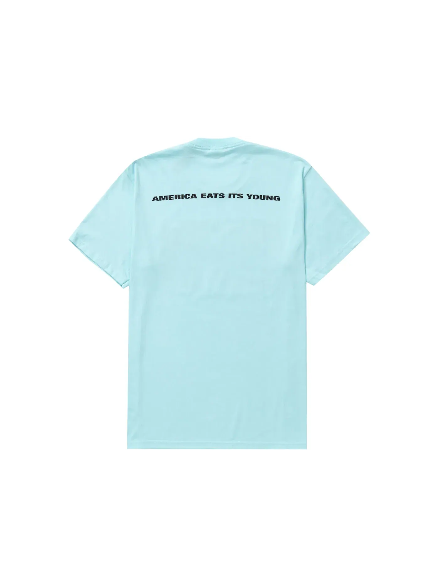 Мужская футболка с принтом Supreme America Eats Its Young Tee — изображение 2 из 2, бирюзовый