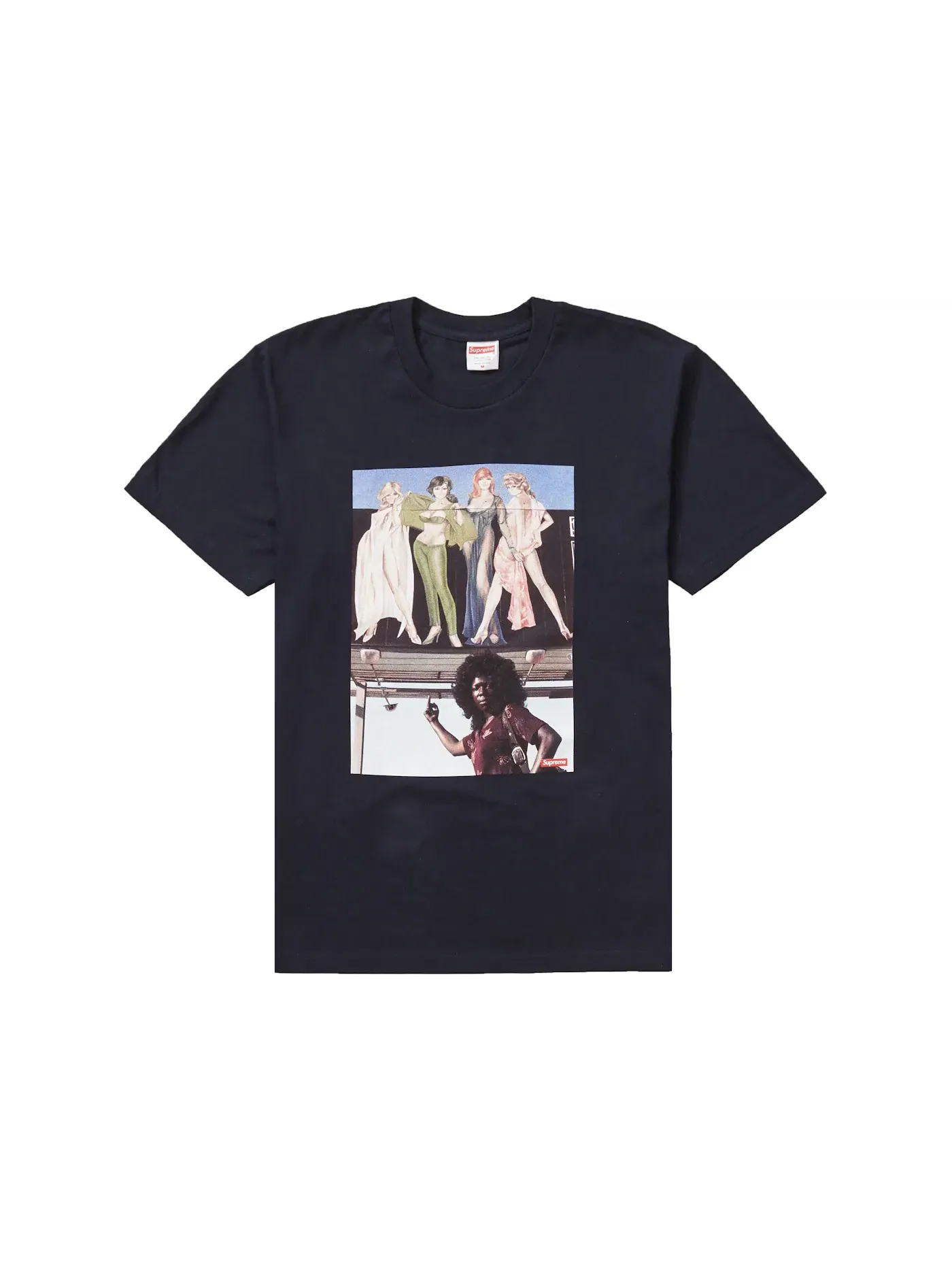 Мужская футболка с фотопринтом Supreme American Picture Tee — изображение 1 из 1, темно-синий