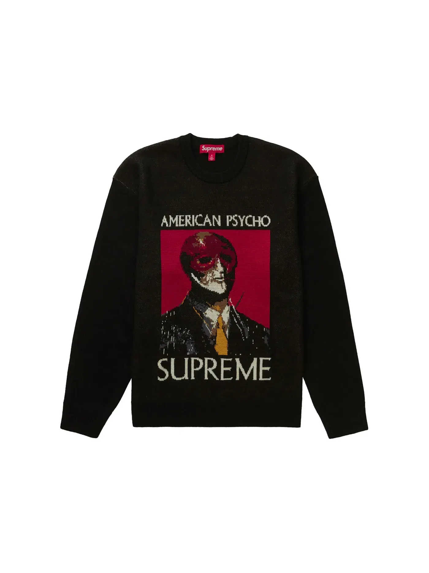 Мужской свитер с принтом American Psycho Supreme — изображение 1 из 1, черный