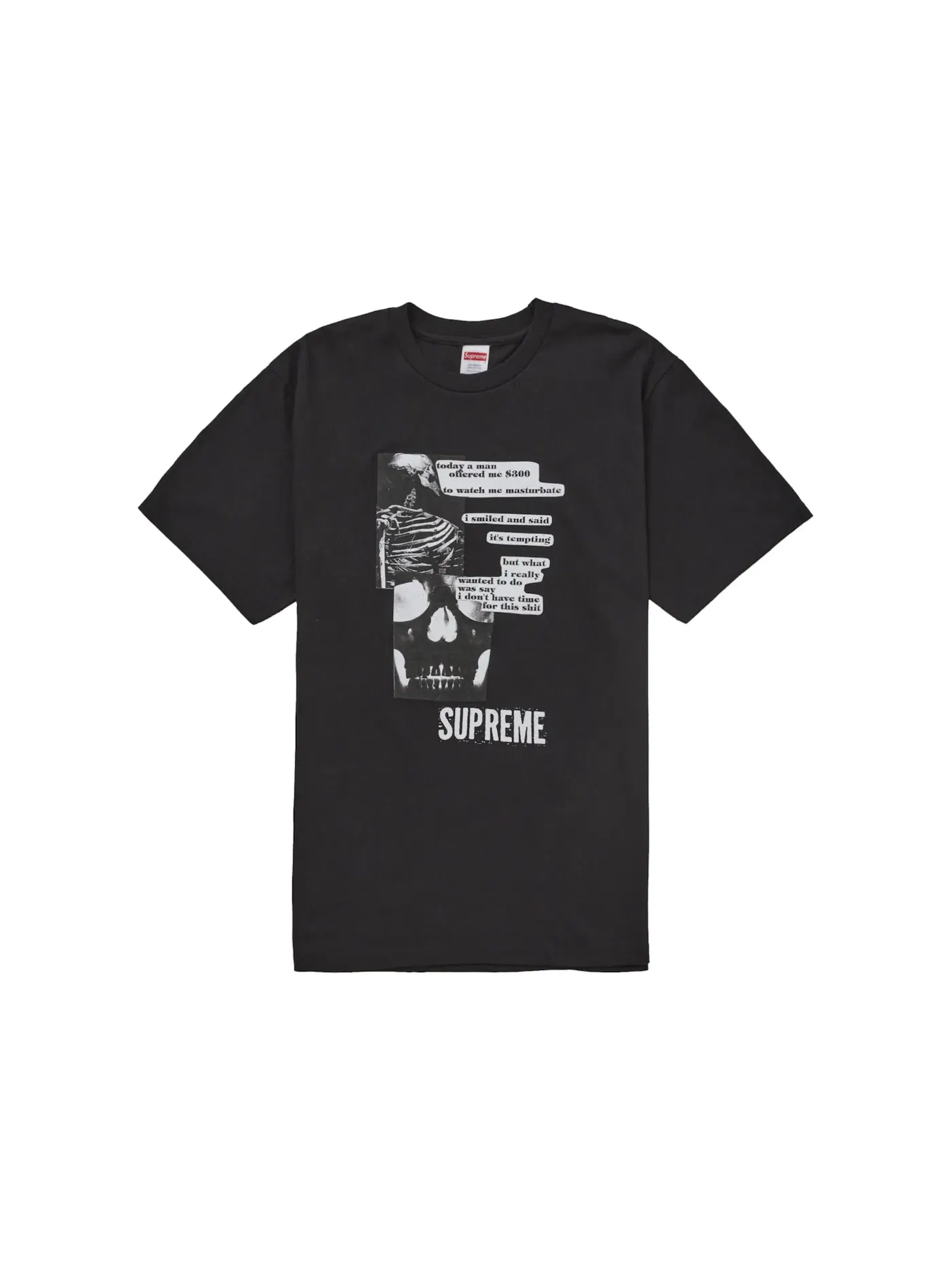 Мужская футболка с принтом Supreme Tee — изображение 1 из 1, черный