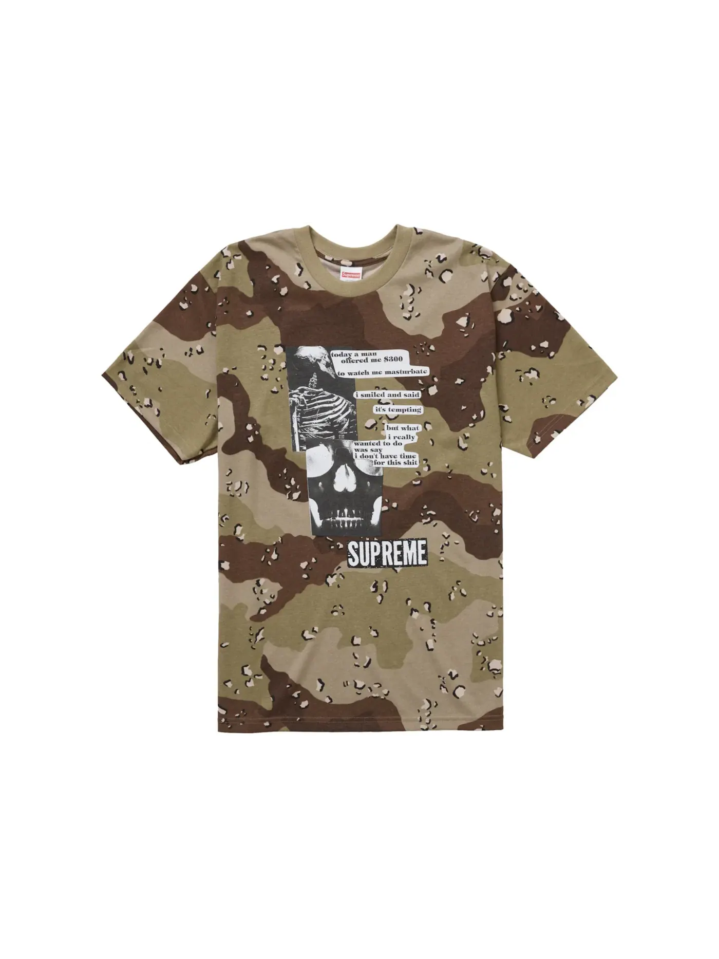 Мужская футболка с принтом Supreme Anatomy Tee Supreme, Chocolate Chip Camo — изображение 1 из 1