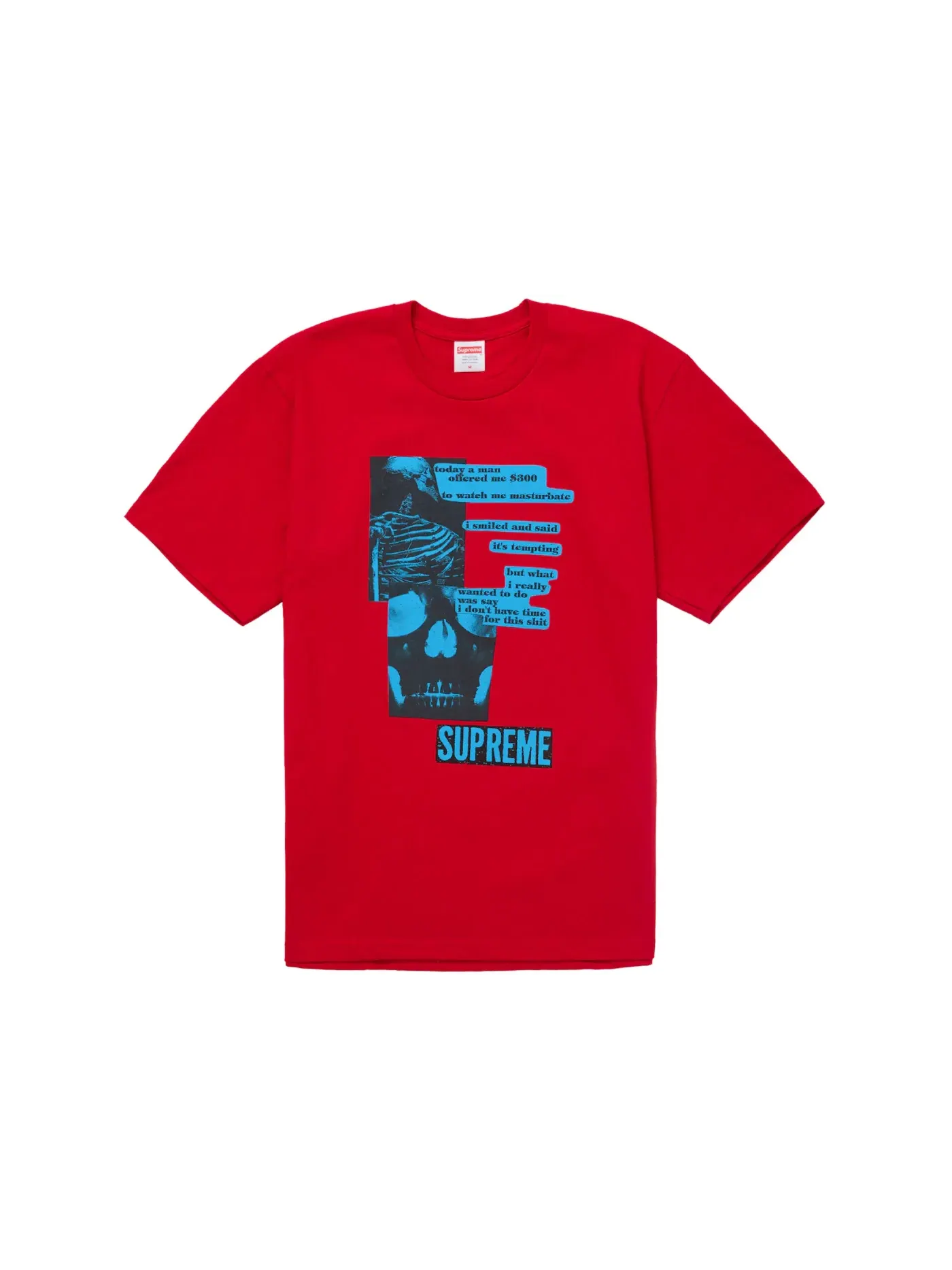 Мужская футболка с принтом Supreme Tee — изображение 1 из 1, красный