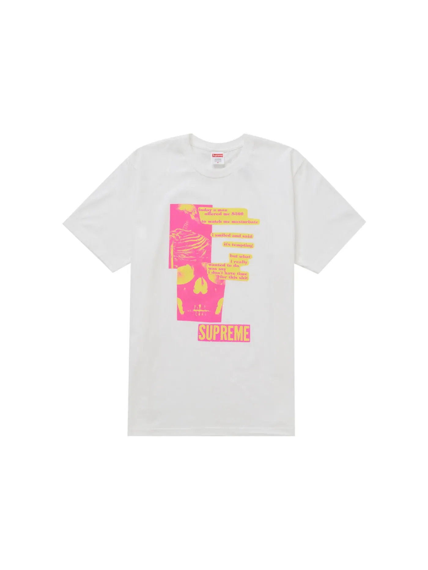 Мужская футболка с принтом Supreme Tee — изображение 1 из 1, белый