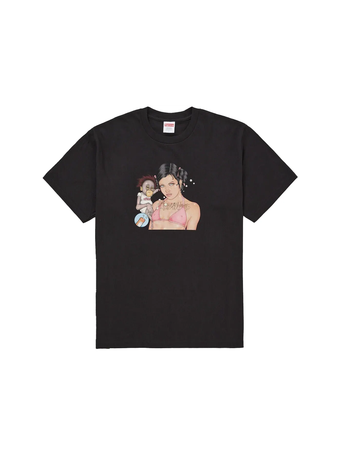 Мужская футболка с принтом Supreme Tee — изображение 1 из 1, черный