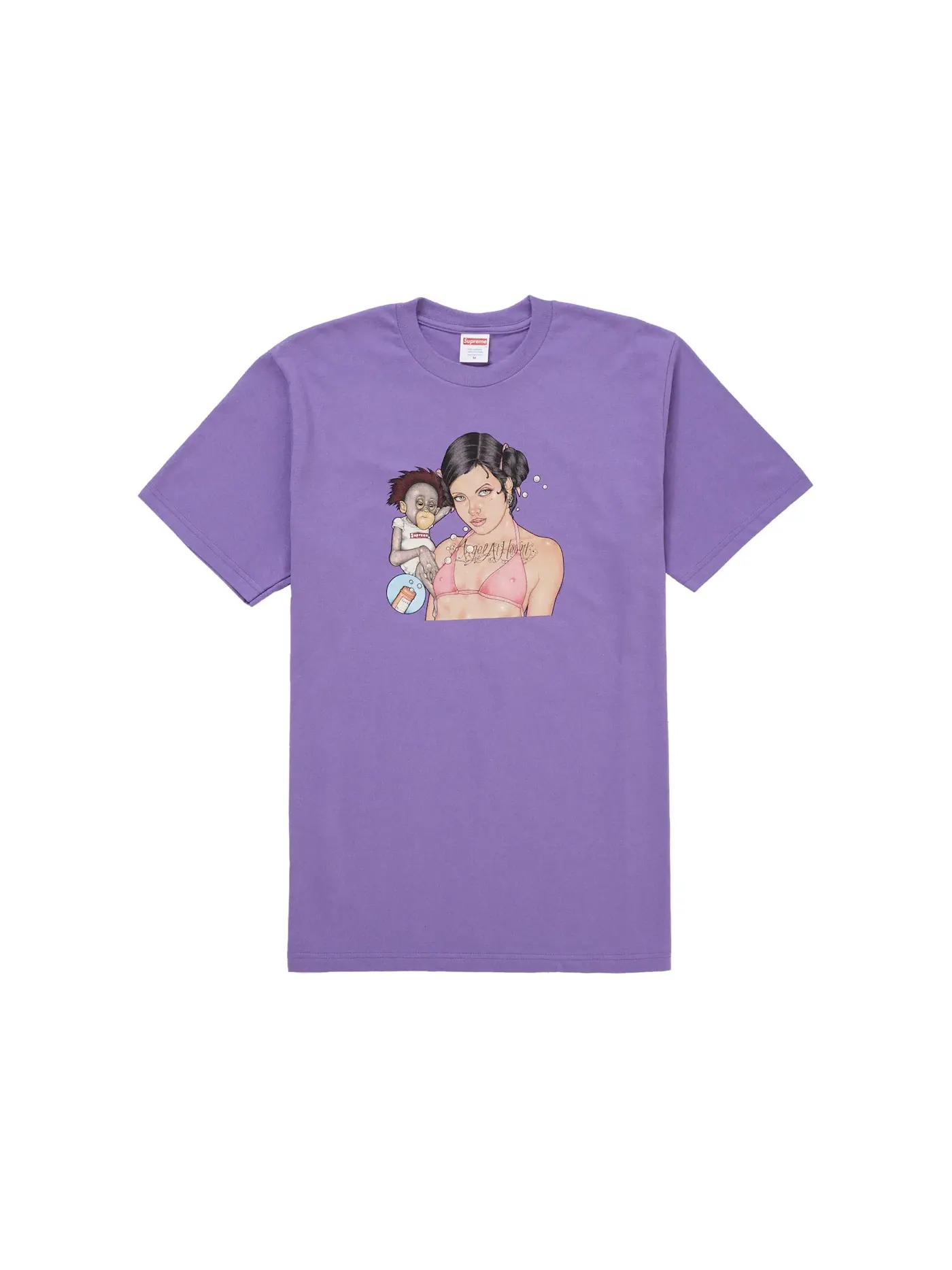 Мужская футболка с принтом Angel Tee Supreme — изображение 1 из 1, фиолетовый