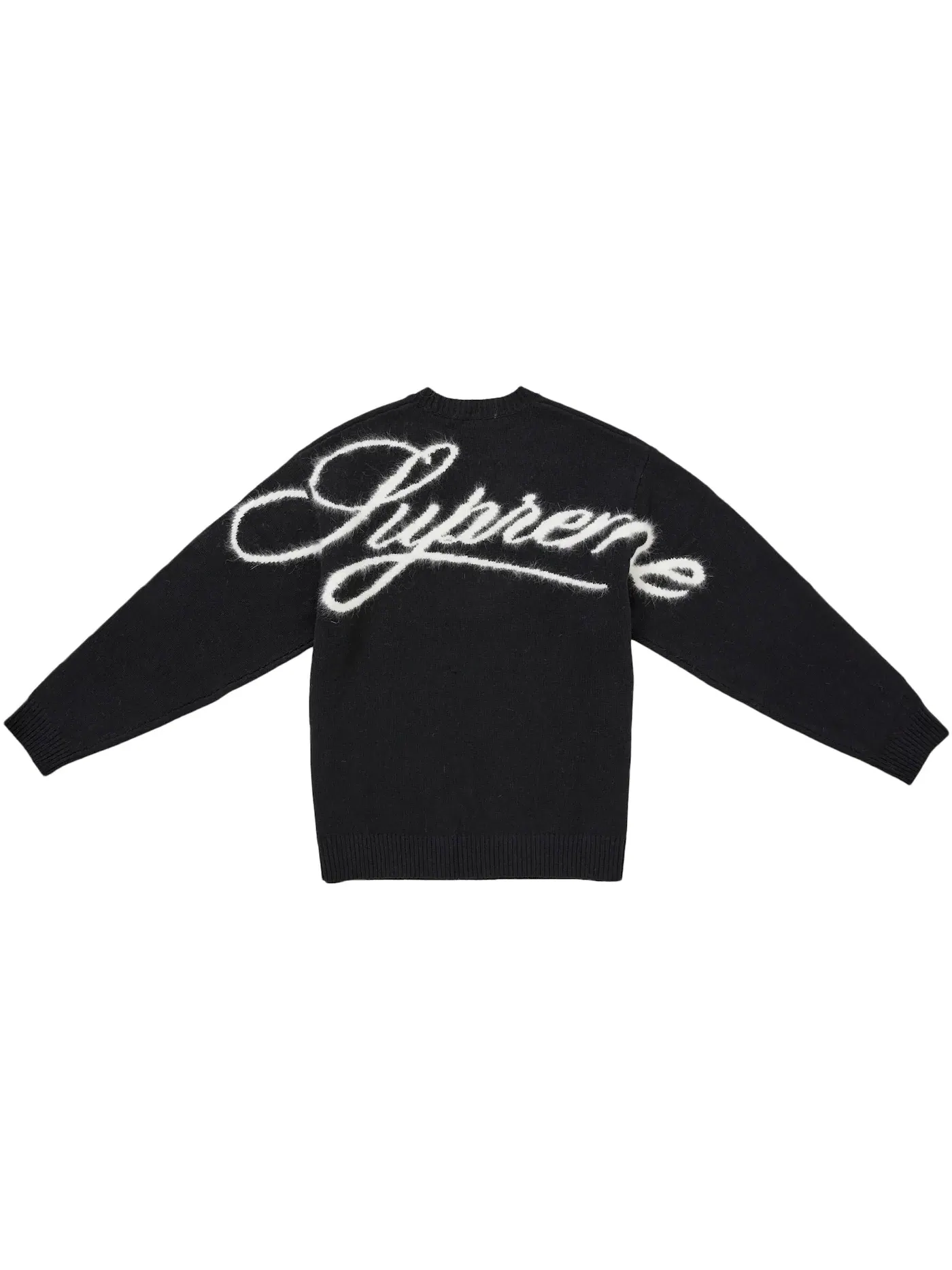 Мужской свитер с надписью Angora Script Supreme — изображение 1 из 2, черный