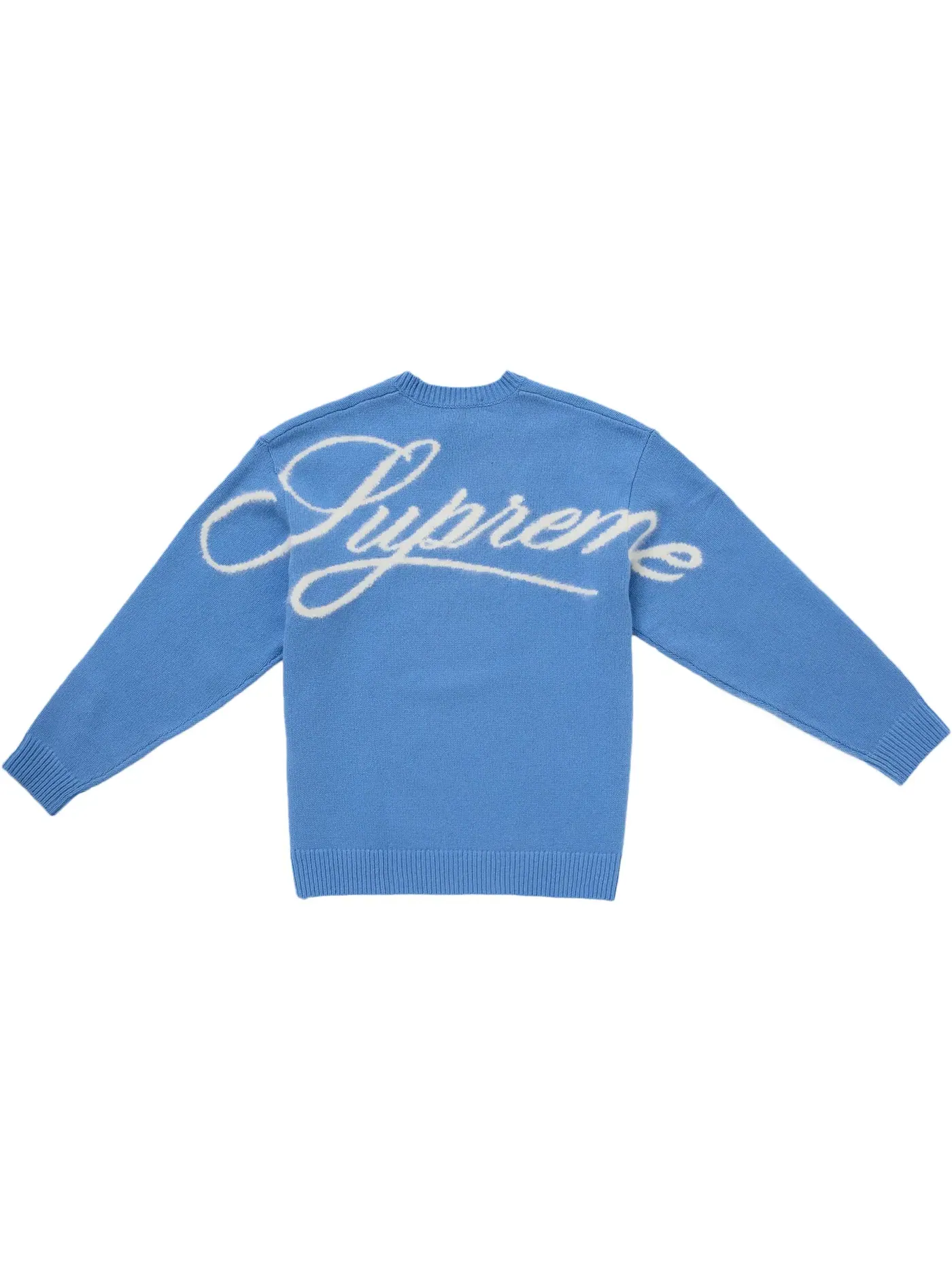 Мужской свитер с ангорой Script Light Blue Supreme — изображение 1 из 2