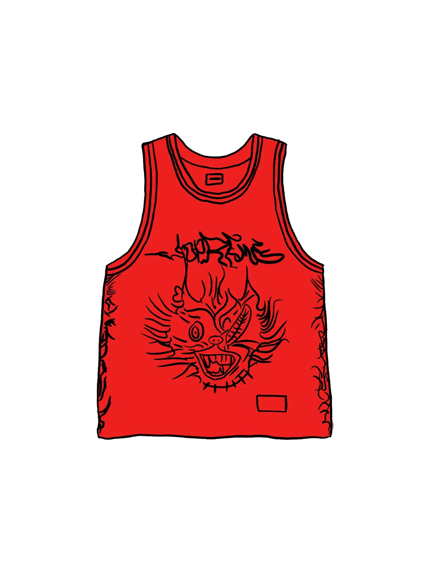 Мужская баскетбольная джерси с принтом Supreme Animal Jersey Red — изображение 1 из 1