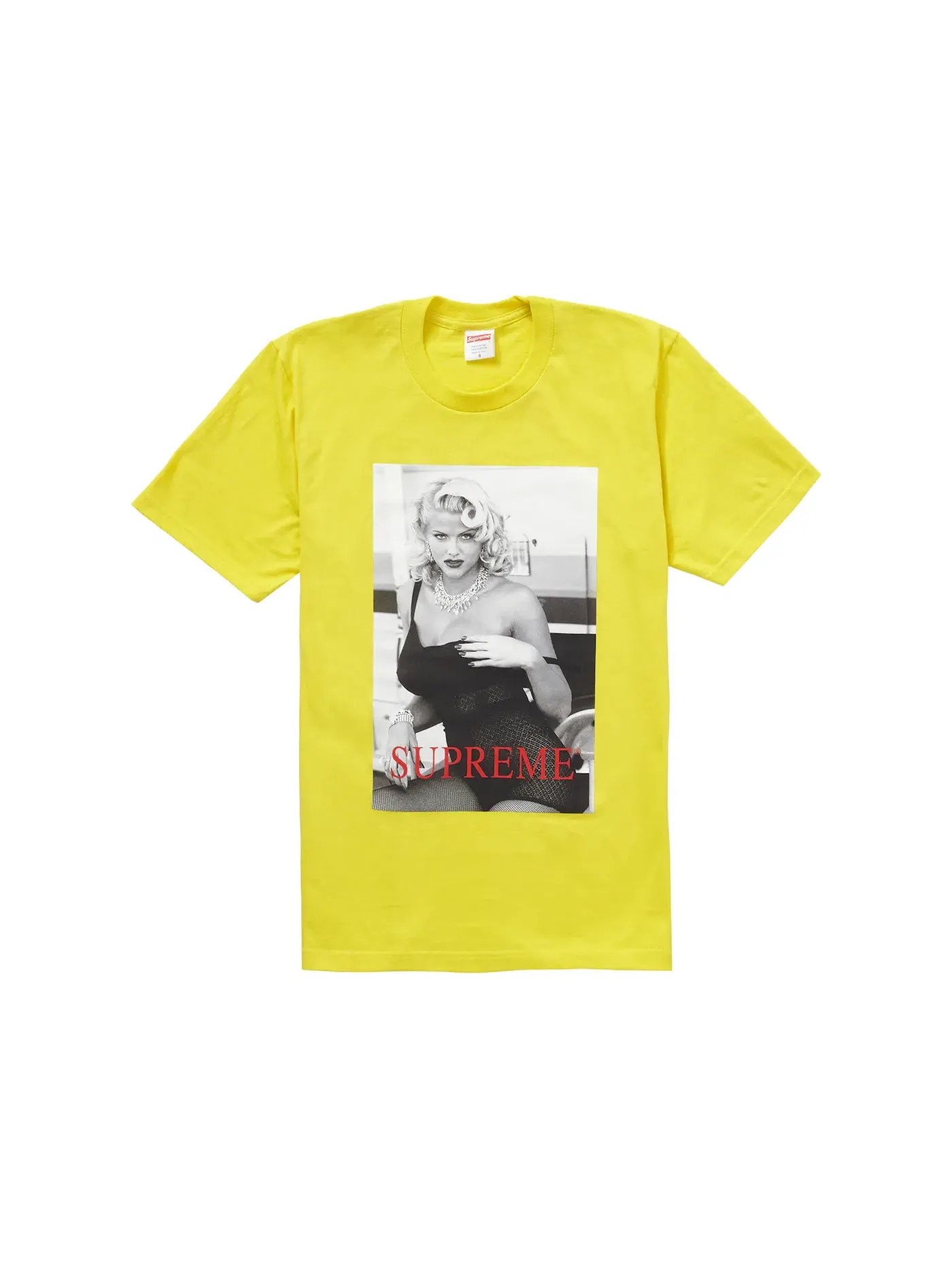 Мужская футболка с принтом Supreme Tee — изображение 1 из 1, желтый