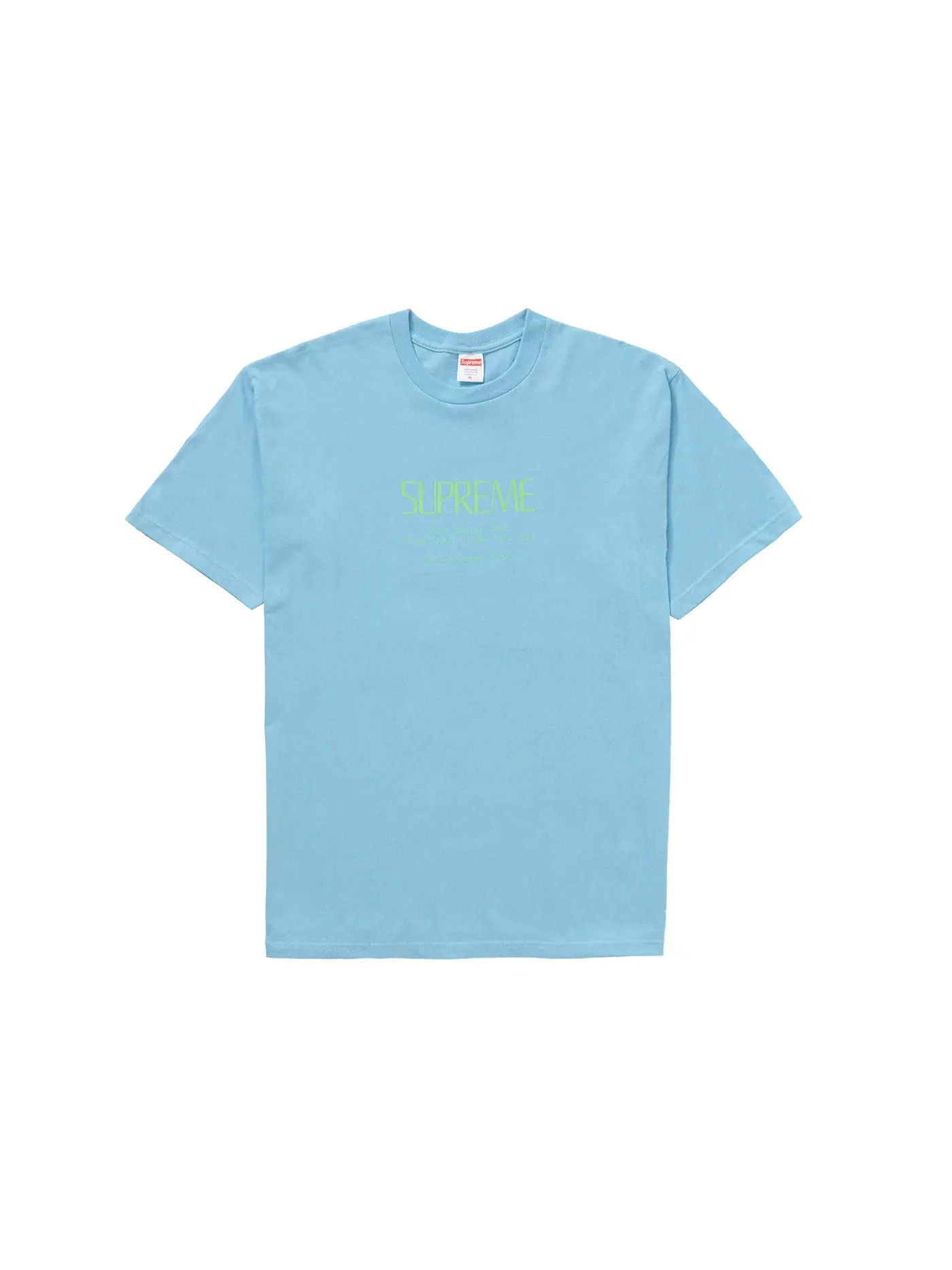 Мужская футболка с принтом Supreme Anno Domini Tee — изображение 1 из 1, светлый синий
