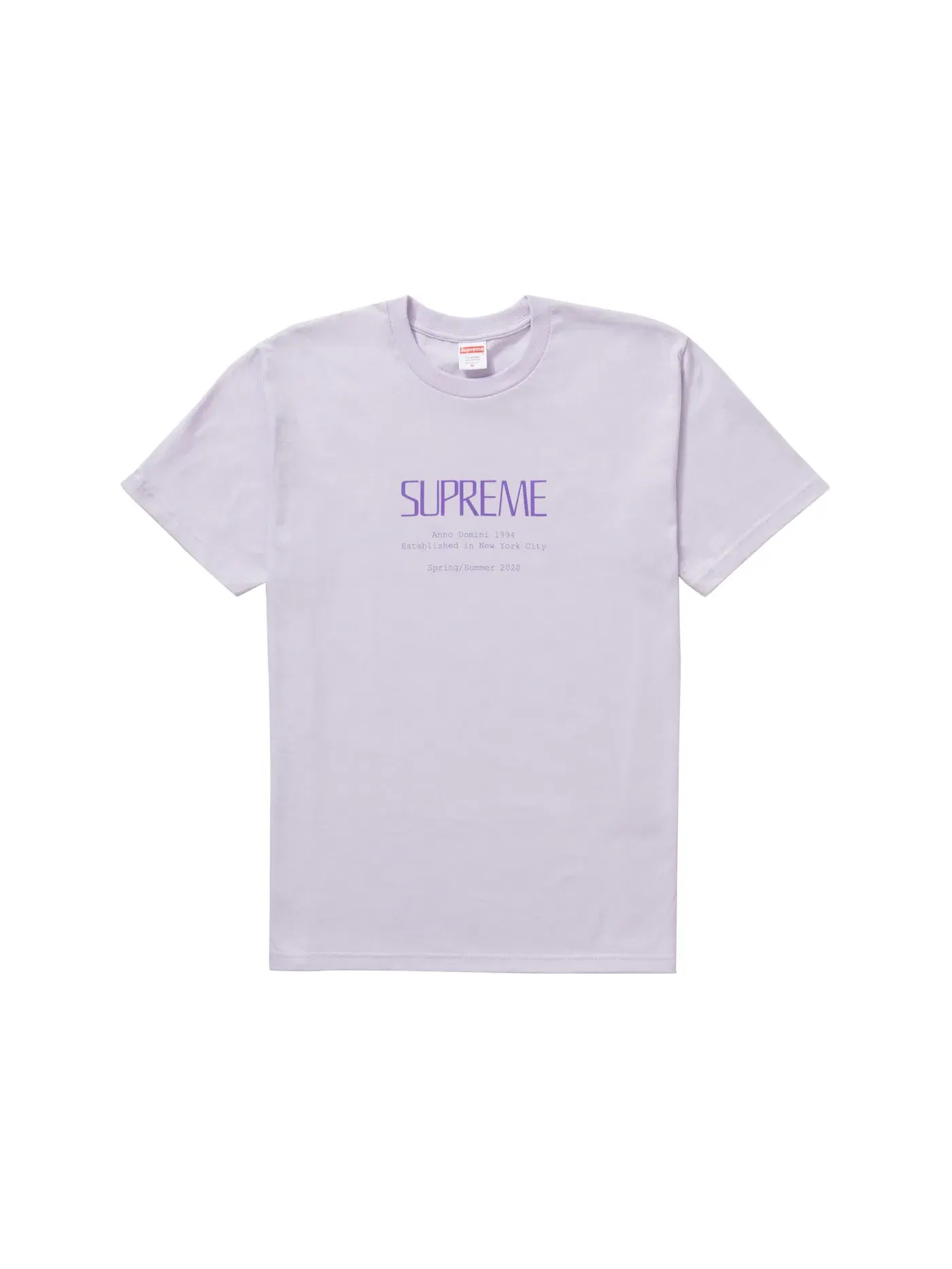 Мужская футболка с принтом Supreme Tee — изображение 1 из 1, светлый фиолетовый