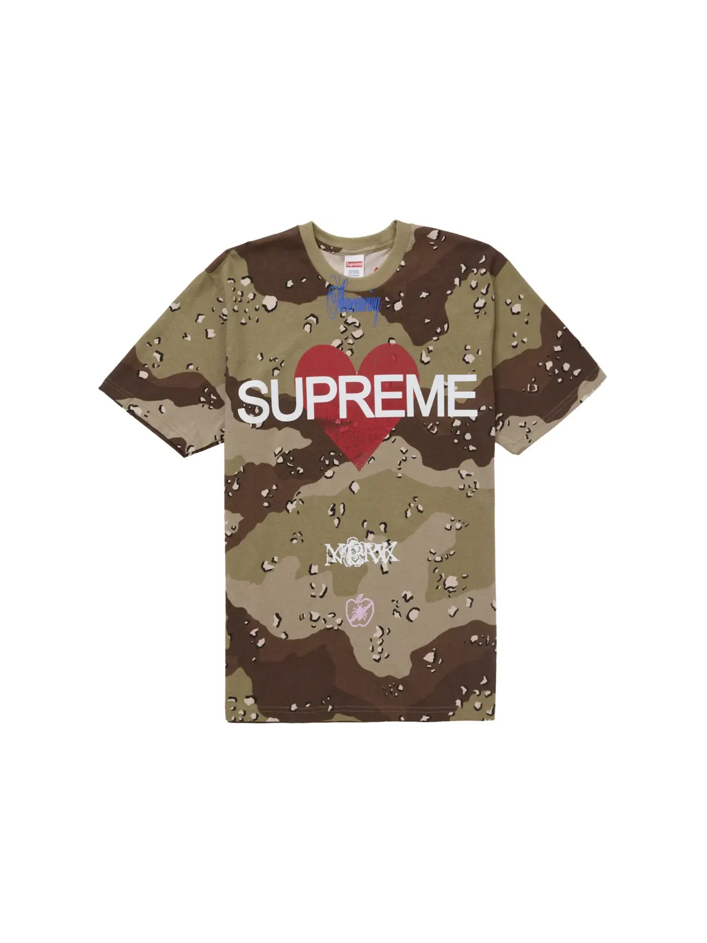 Мужская футболка с принтом Supreme Tee, Chocolate Chip Camo — изображение 1 из 1