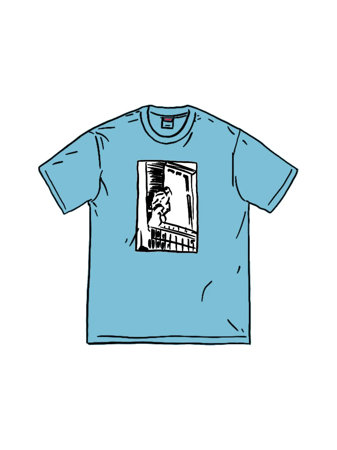 Мужская футболка с принтом Supreme Antihero Balcony Tee — изображение 1 из 1, слат