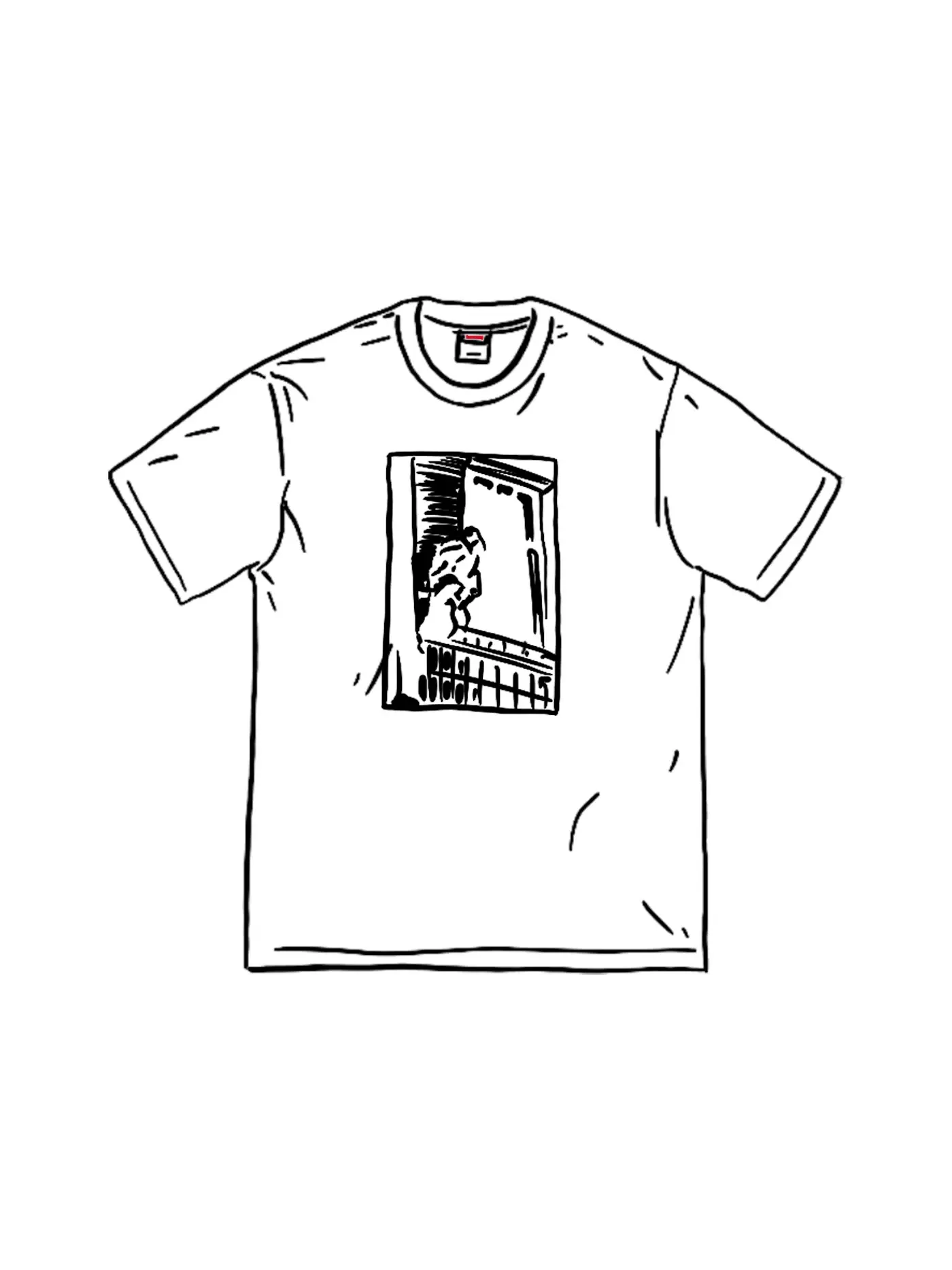 Мужская футболка с принтом Supreme Antihero Balcony Tee — изображение 1 из 1, белый
