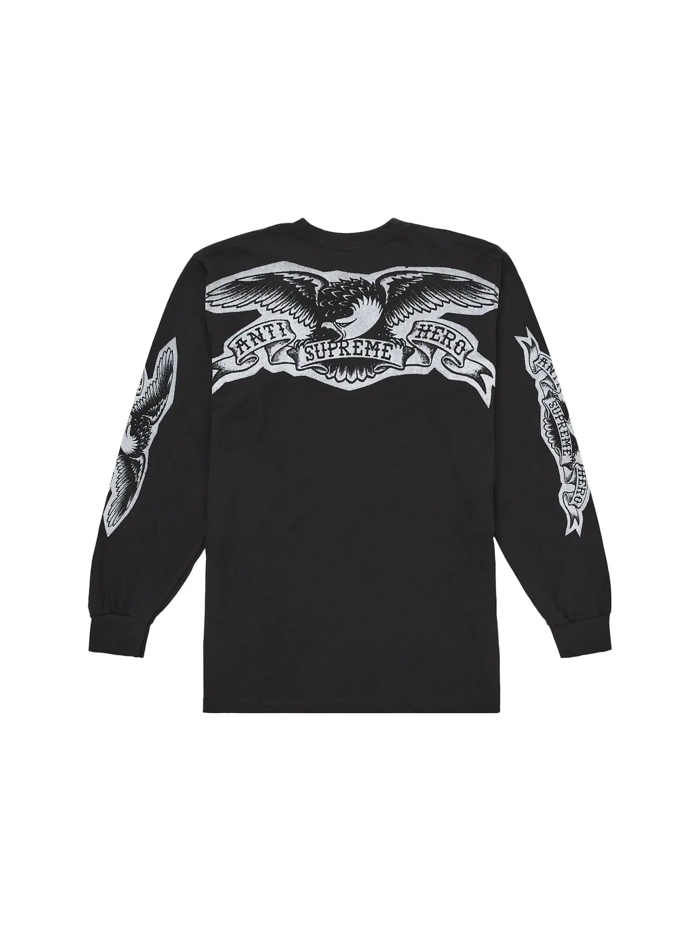 Мужская футболка с длинным рукавом с принтом Eagle ANTIHERO Supreme — изображение 1 из 2, черный