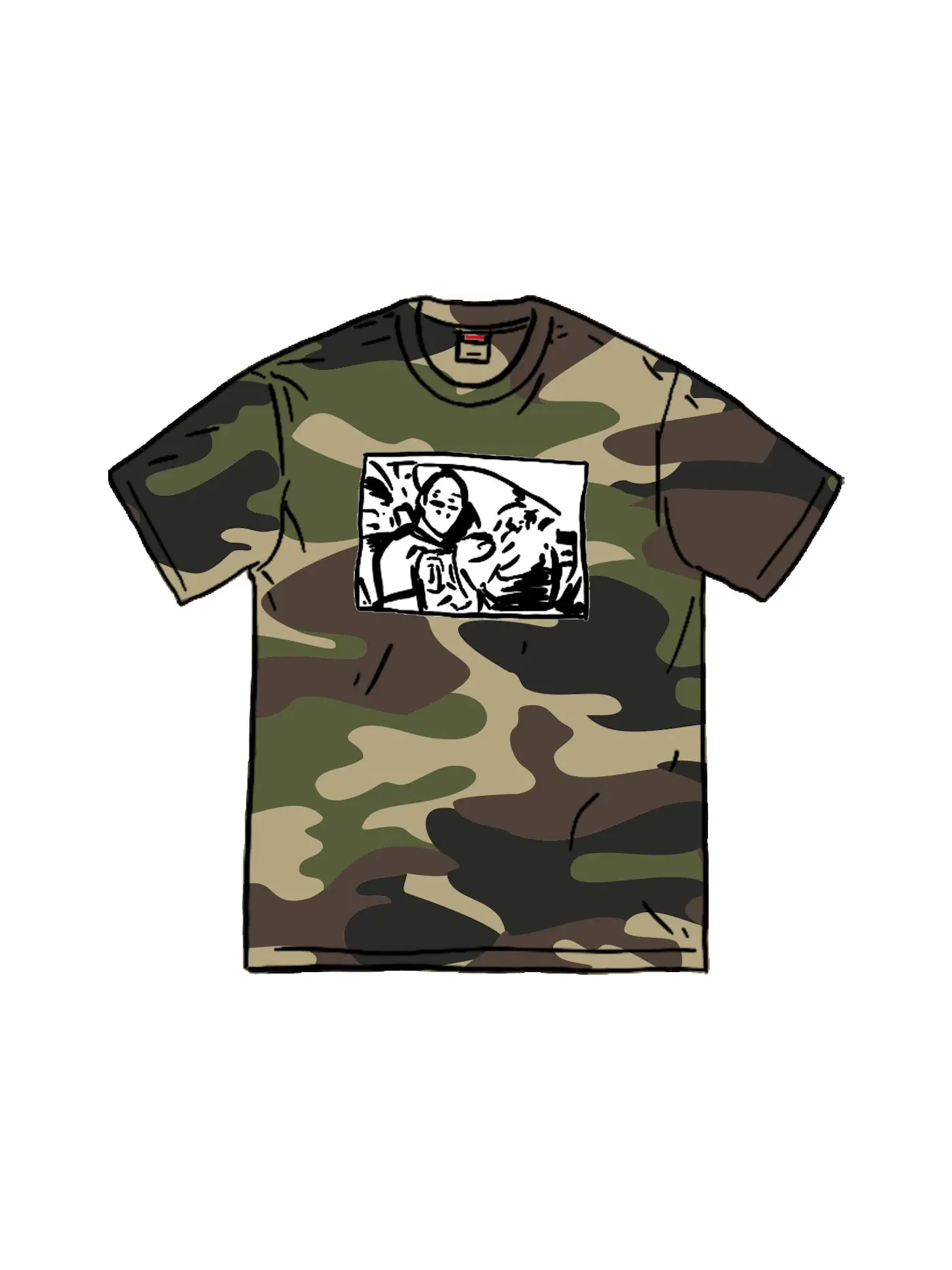Мужская футболка с принтом Supreme Antihero ICE Tee Camo — изображение 1 из 1, камуфляж