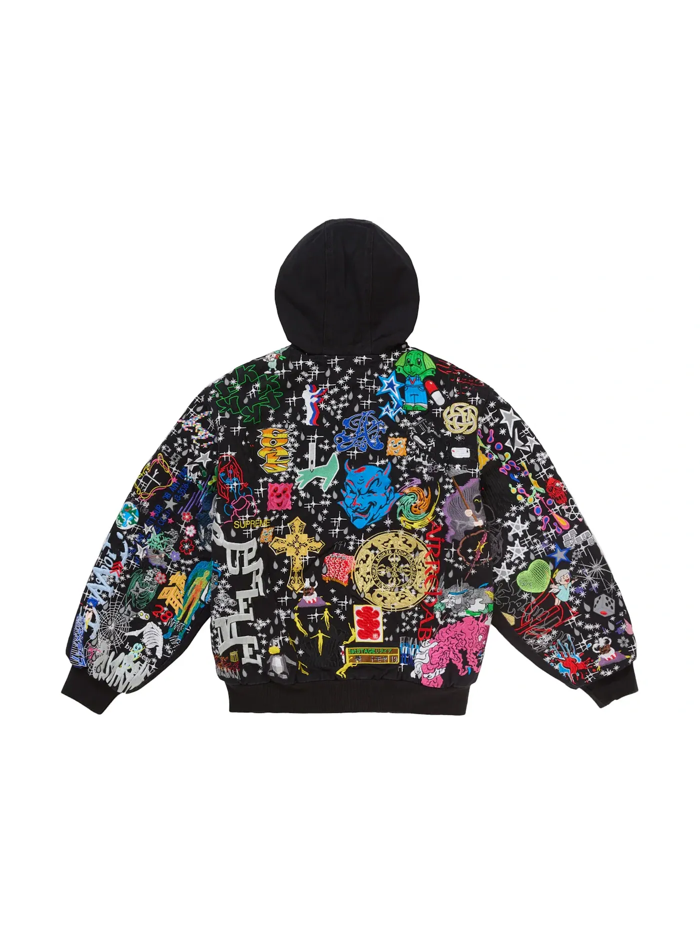 Мужская куртка с капюшоном с вышивкой AOI Supreme — изображение 1 из 3, черный