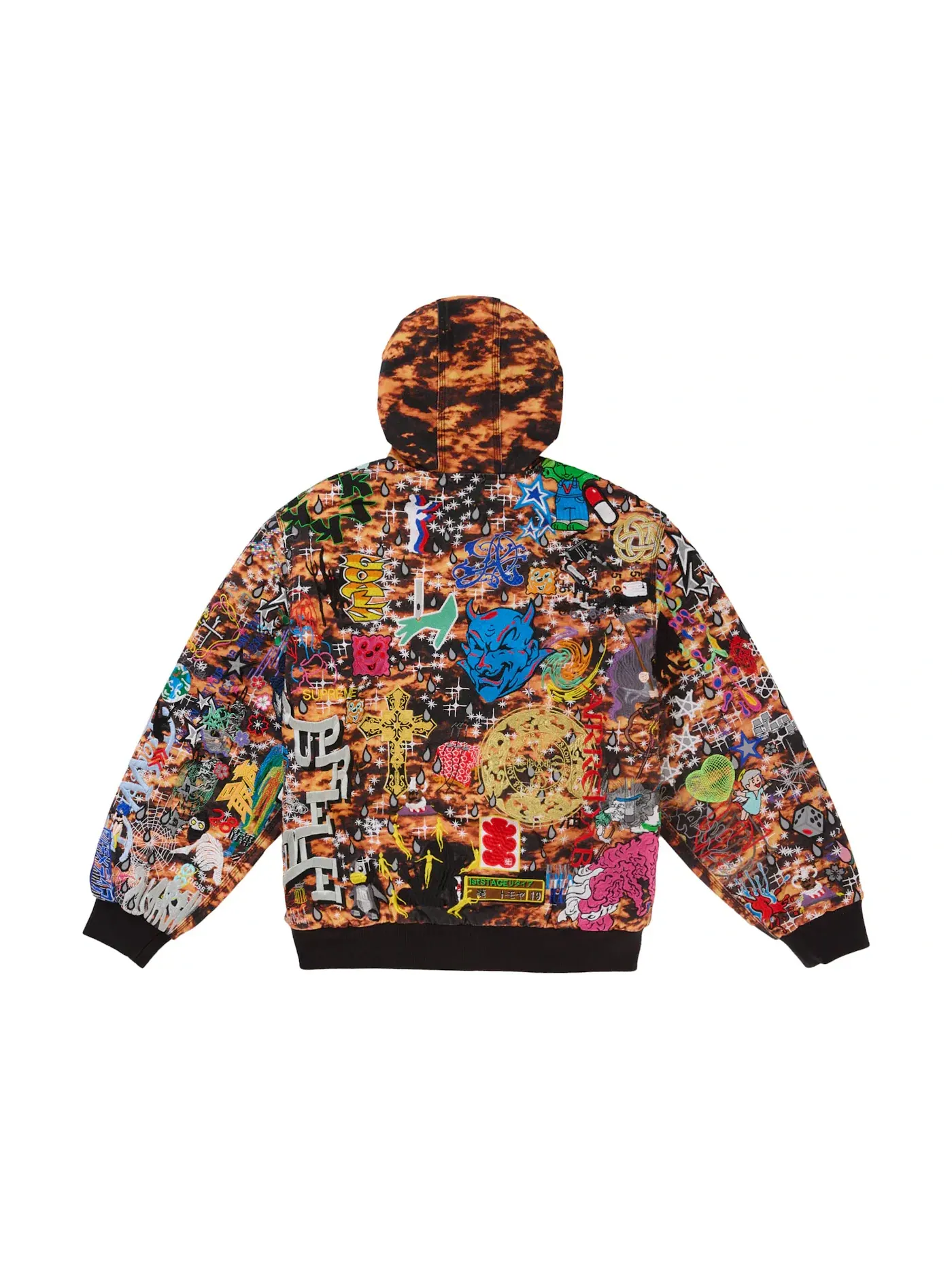 Мужская куртка с капюшоном с вышивкой Flames Supreme, Flames — изображение 1 из 3