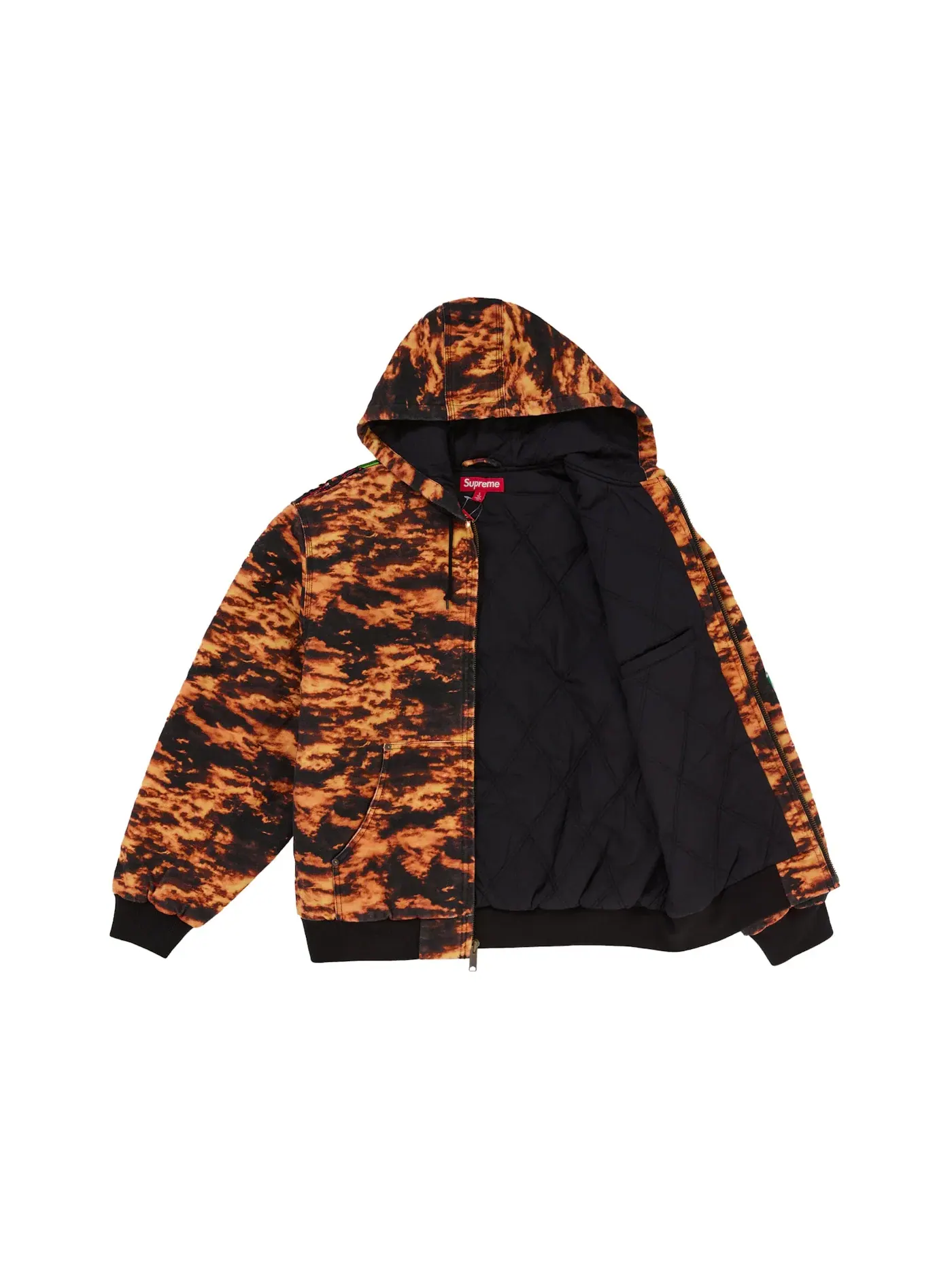 Мужская куртка с капюшоном с вышивкой Flames Supreme, Flames — изображение 3 из 3