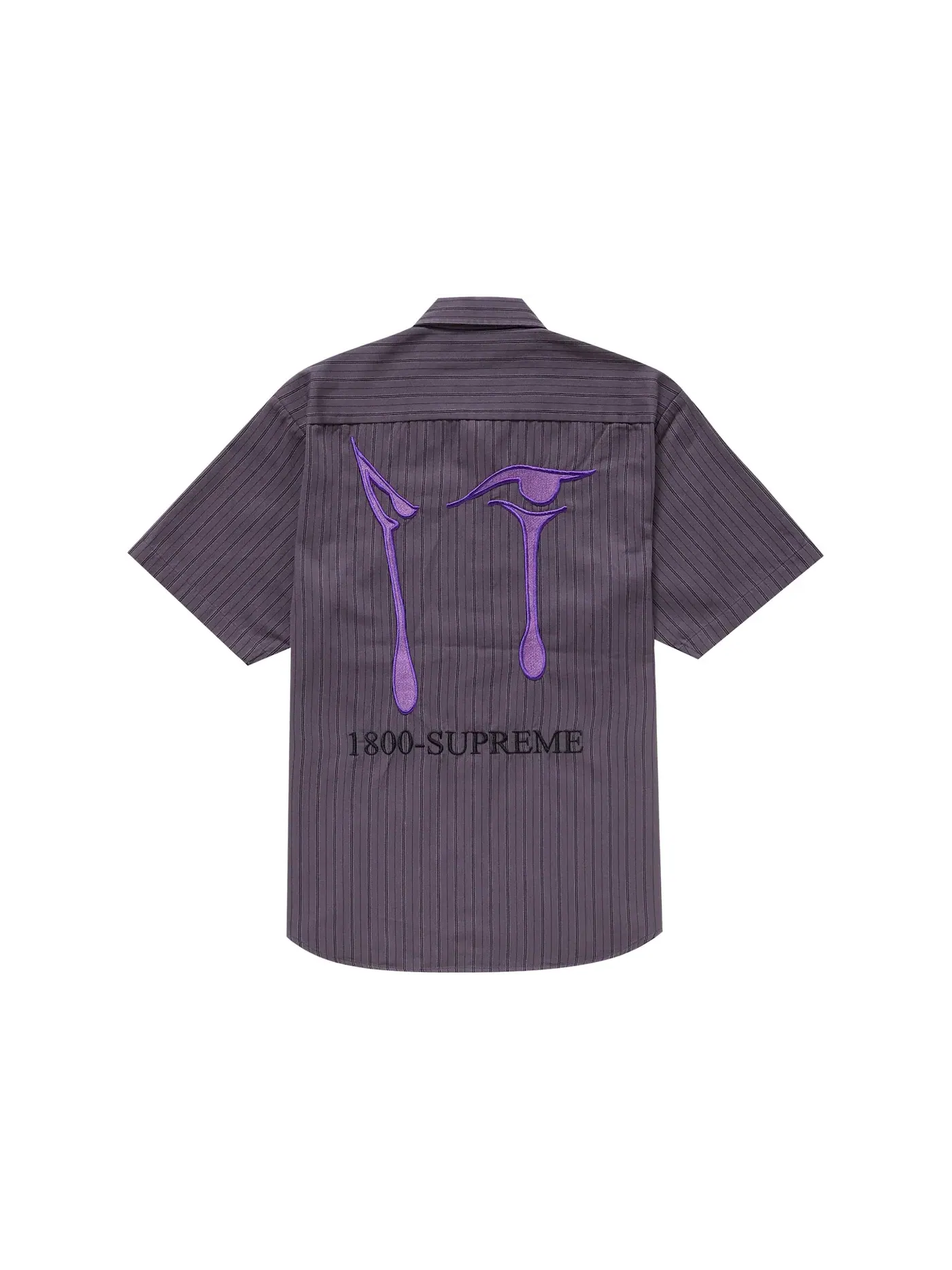 Мужская рубашка с коротким рукавом с принтом Supreme AOI Eyes S/S Work Shirt — изображение 2 из 2, полоса