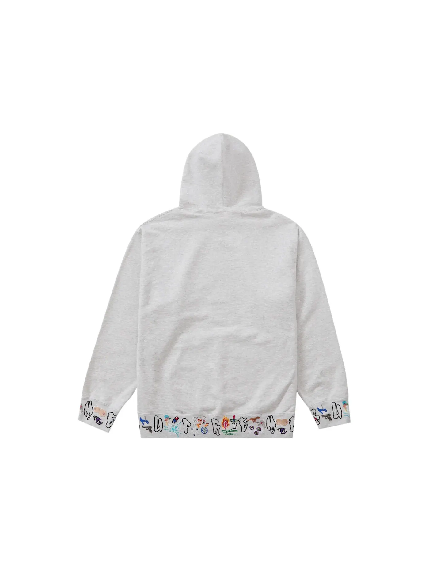 Мужская худи с капюшоном с принтом Supreme AOI Icons — изображение 2 из 2, серый