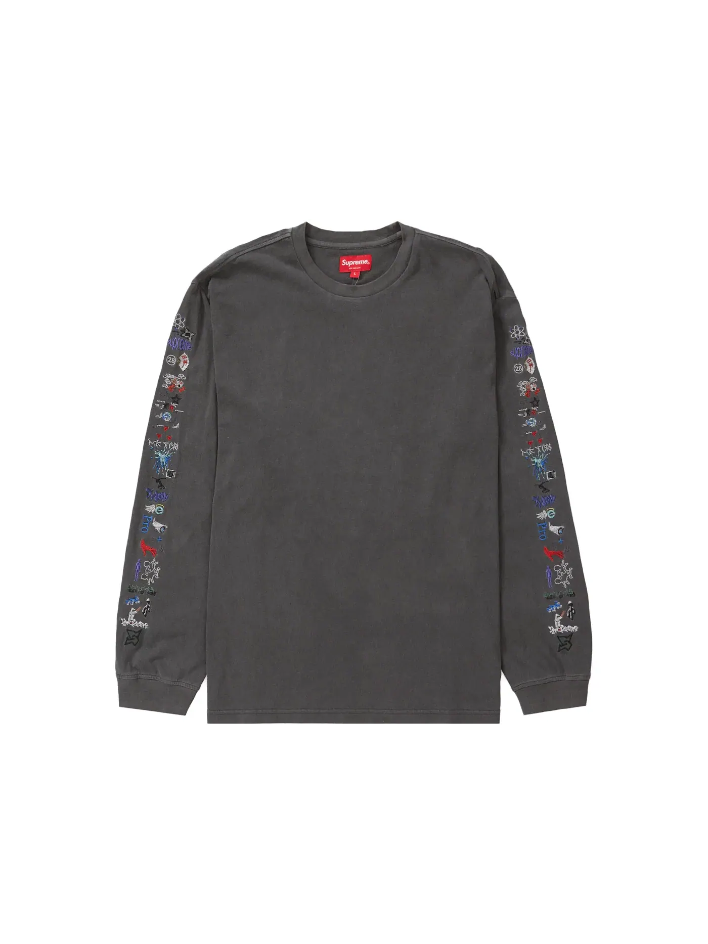 Мужская футболка с длинным рукавом Supreme AOI Icons — изображение 1 из 1, черный
