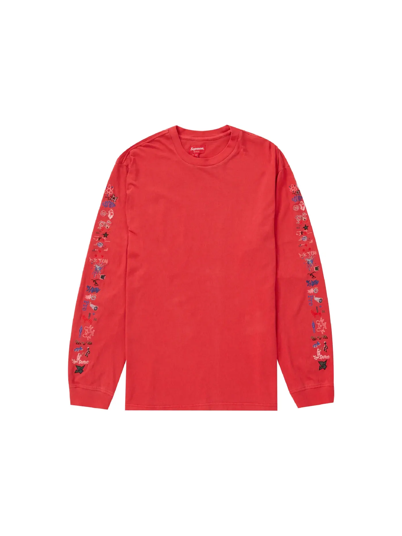 Мужская футболка с длинным рукавом Supreme AOI Icons Top — изображение 1 из 1, красный