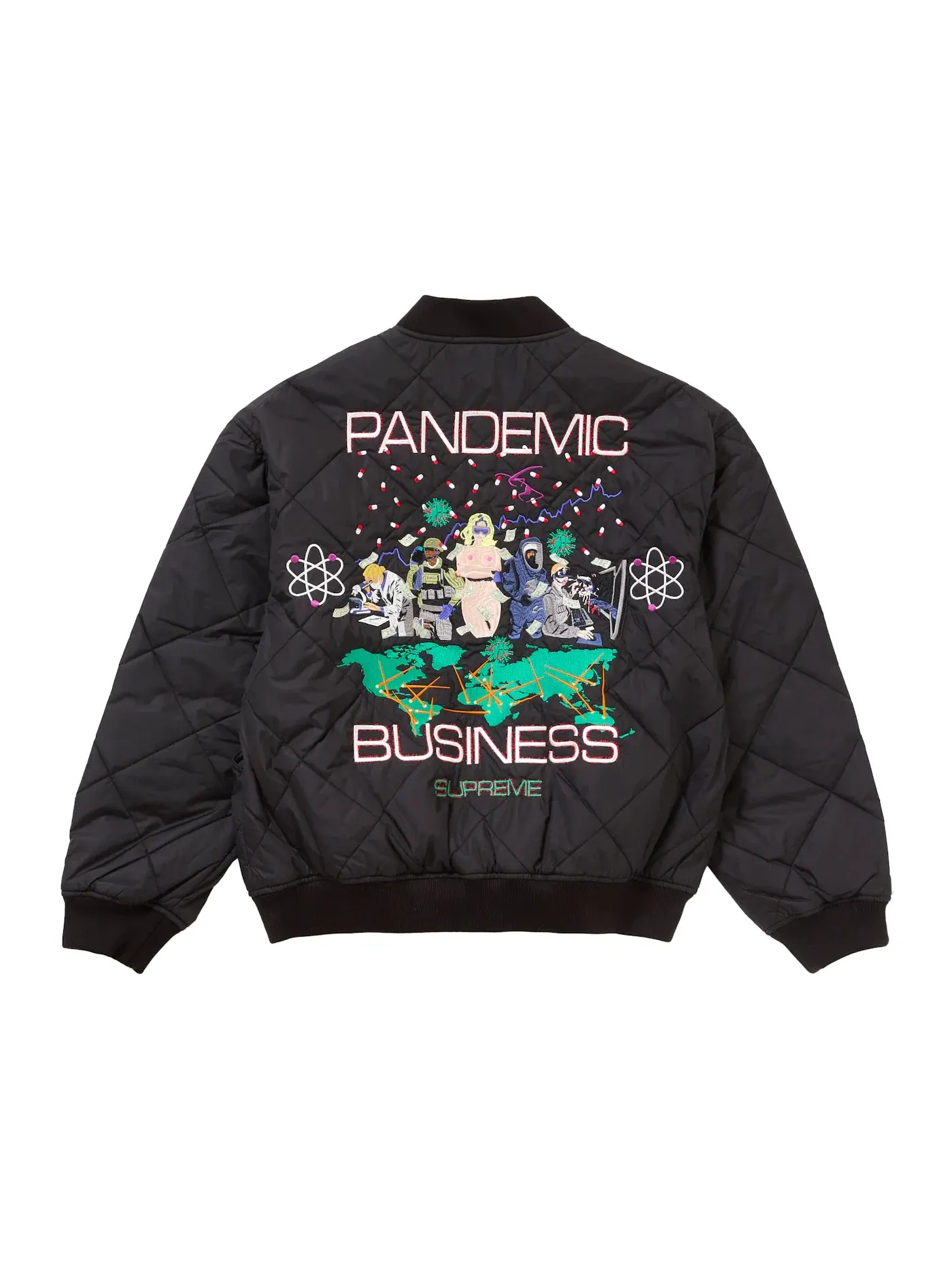 Мужская куртка стеганая рабочая Supreme AOI Quilted Work Jacket — изображение 1 из 3, черный